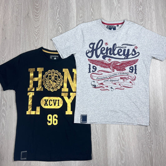 Henleys Mens T-Shirt Bundle Size Small (2 x T-Shirts)