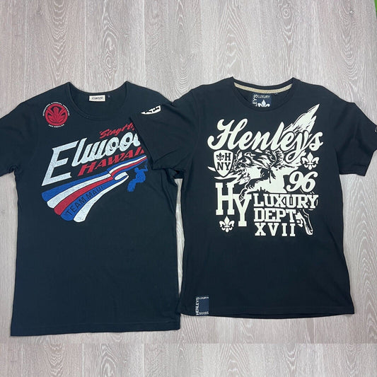 Elwood & Henleys Mens T-Shirt Bundle Size Small