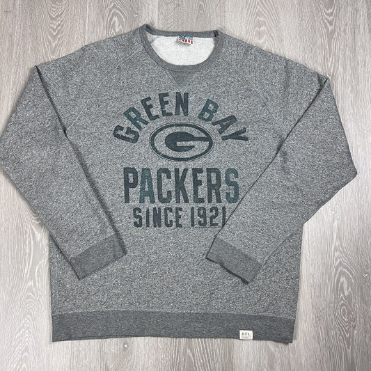 Green Bay Packers Grey Pullover Sweatshirt Jumper Size L-XL