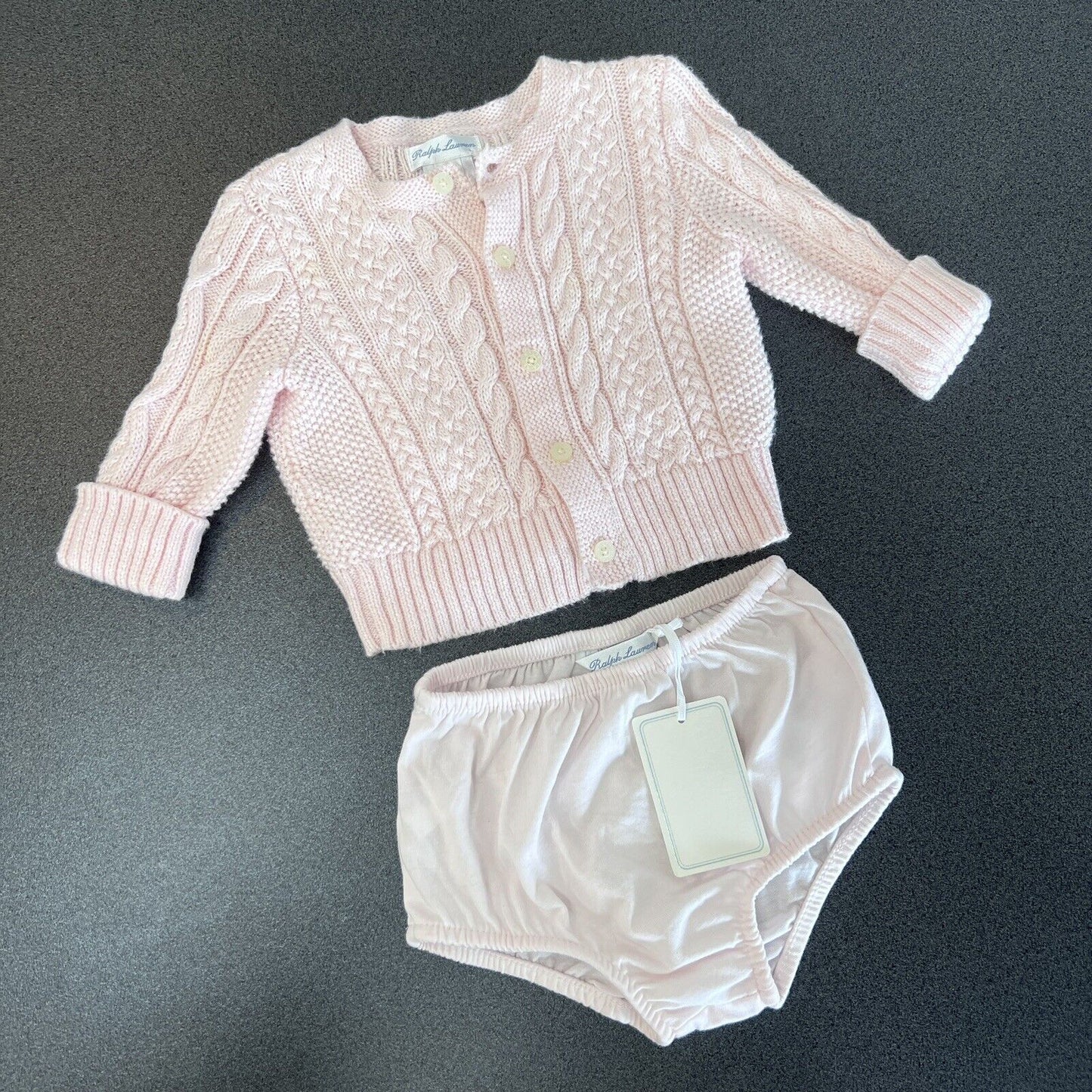 Ralph Lauren Babies Cardigan 3 Months & Nappy Cover 6 Months