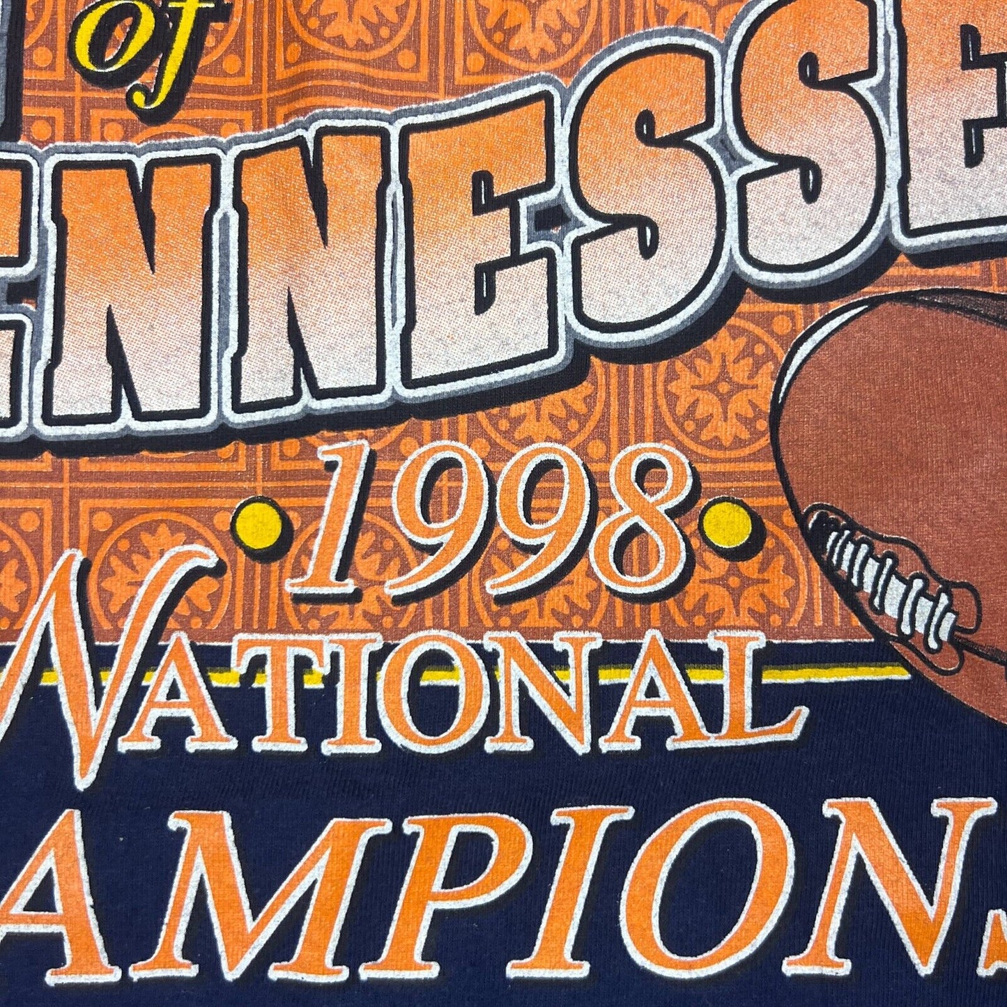 Russell Athletic University of Tennessee 1998 National Champs T-Shirt Size Large