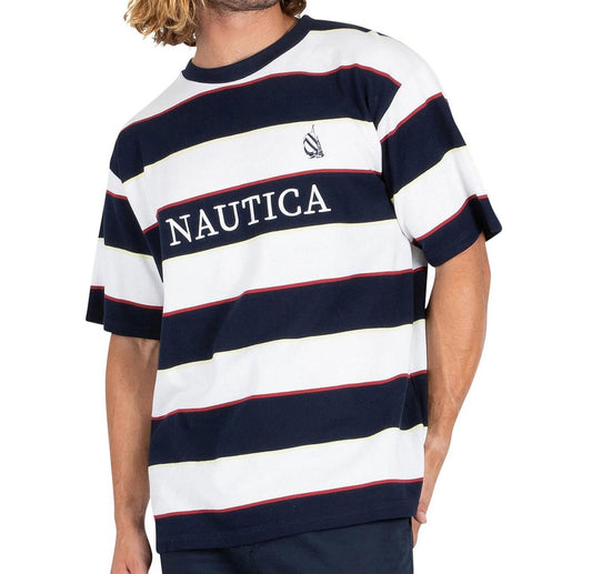 Nautica Mens Oversized Striped T-Shirt Size Large (New)