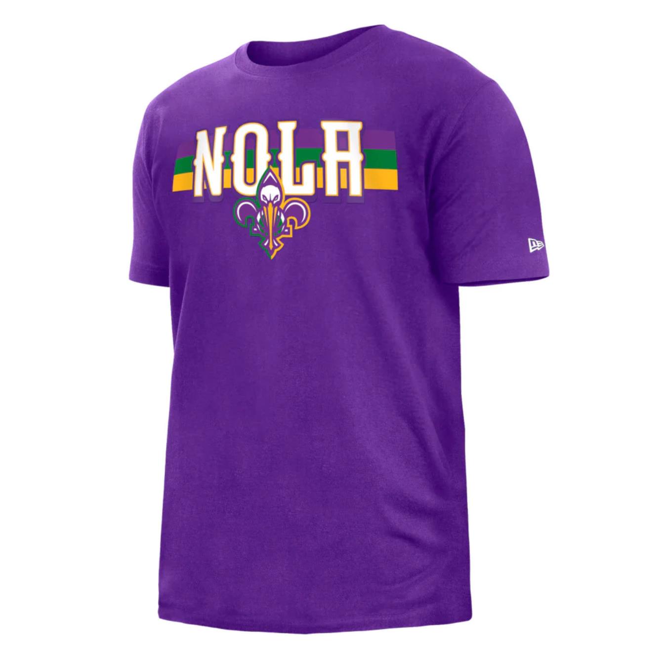 New Era NBA New Orleans Pelicans Mens Purple T-Shirt Size Large (new)