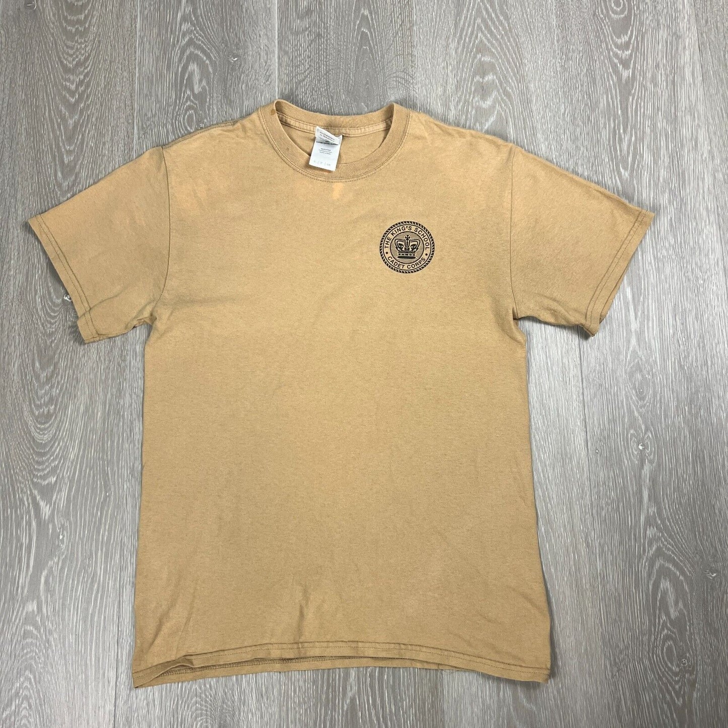 The Kings School Cadet Crops Private School Beige T-Shirt Size Mens Small