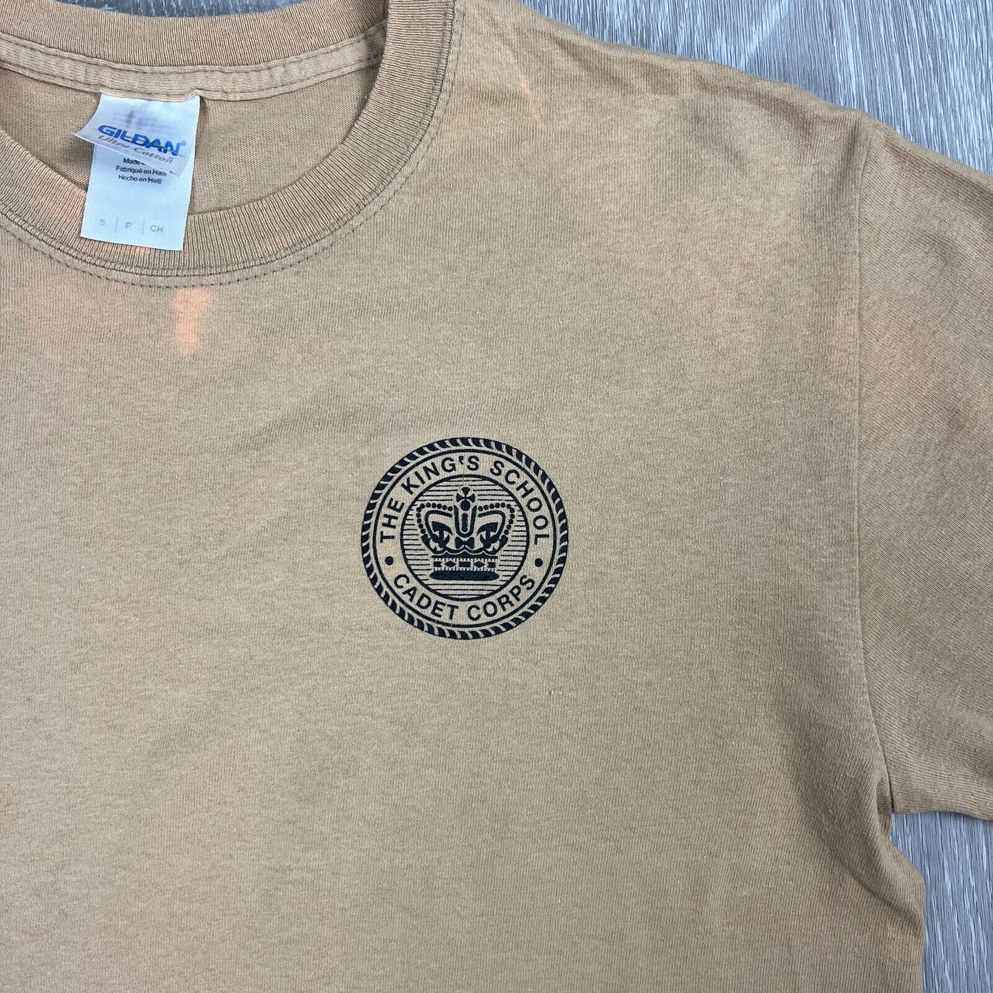 The Kings School Cadet Crops Private School Beige T-Shirt Size Mens Small