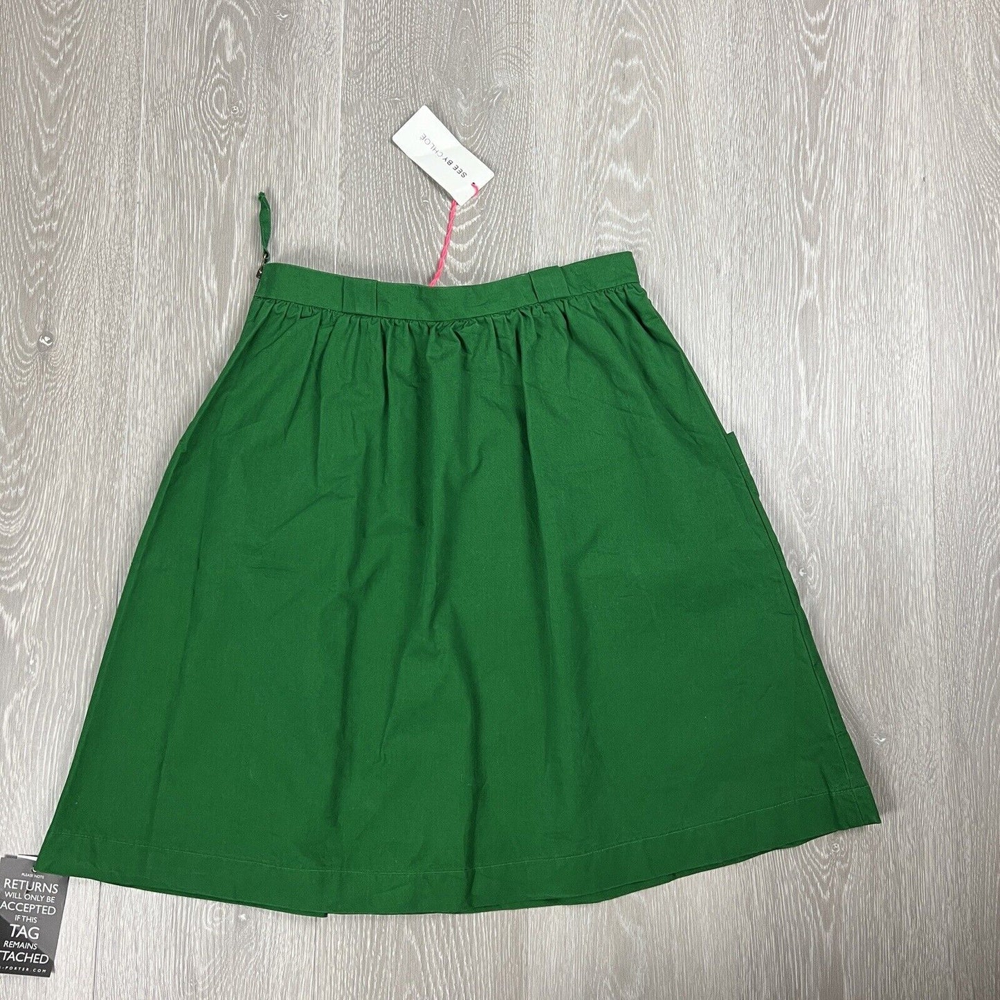 See By Cloe Womens Green Pleated Flared Skirt Size US 6 (New)