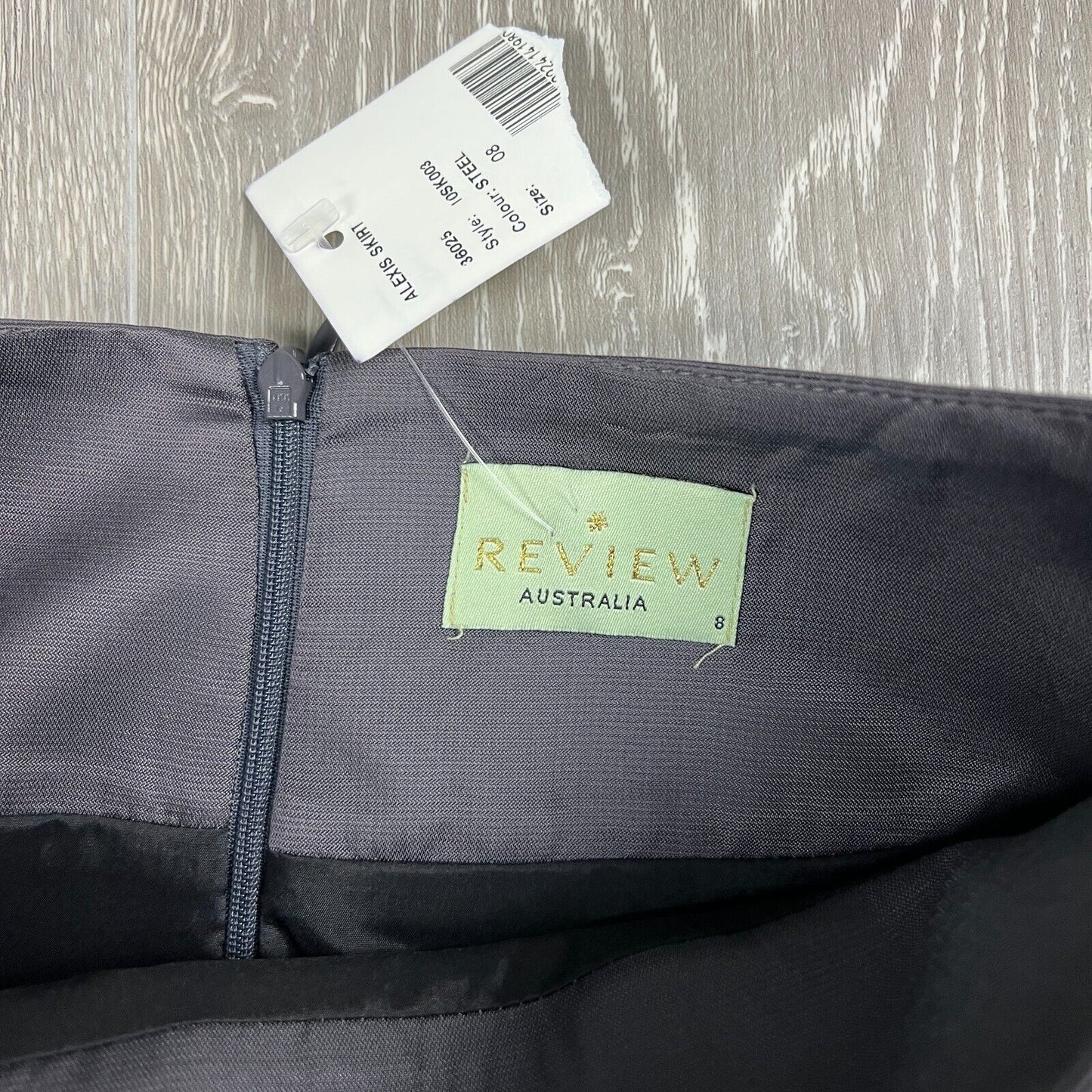 Review Australia Women Grey Pencil Skirt Size 8 (New)