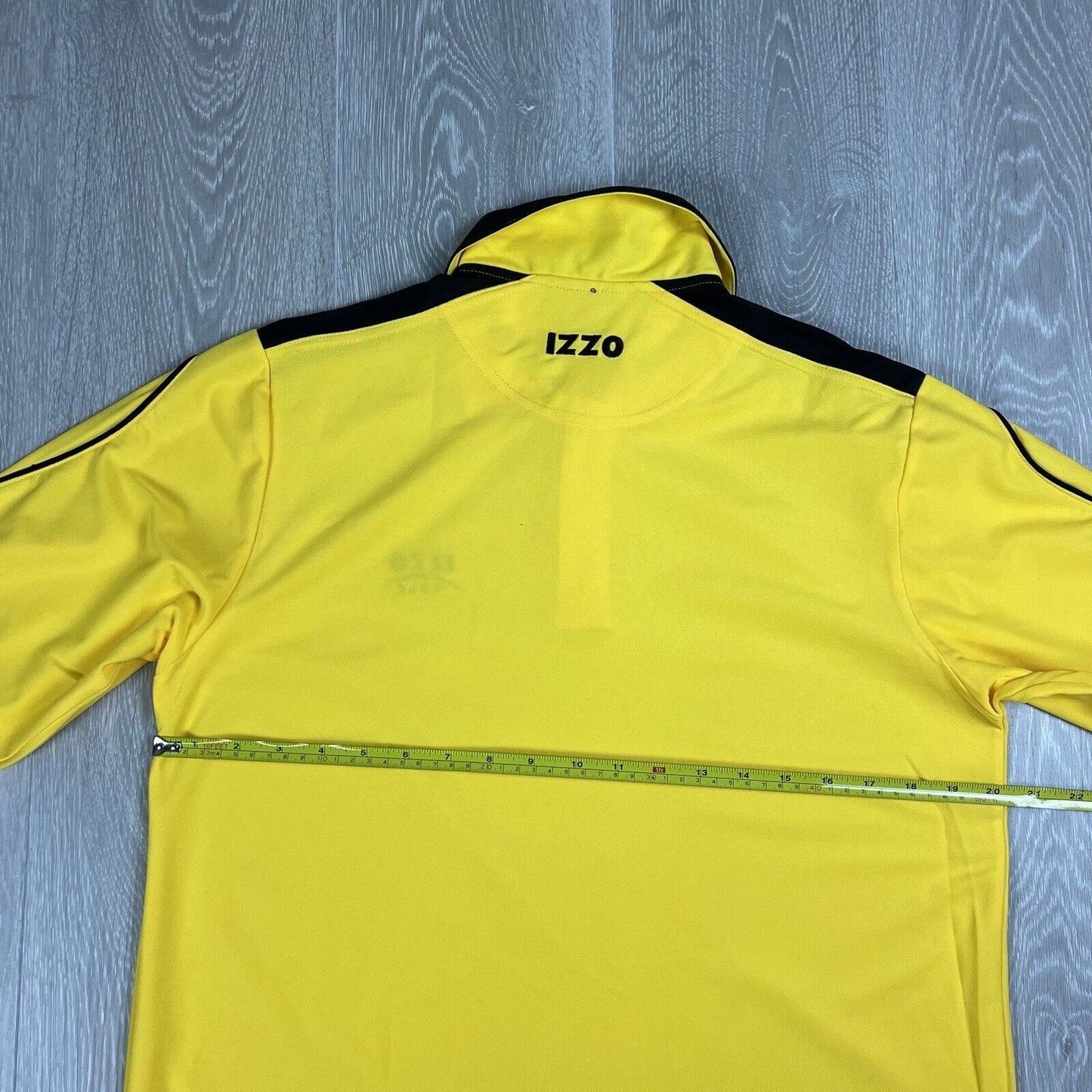 Izzo Golf Mens Yellow Long Sleeve Polo Shirt Size L