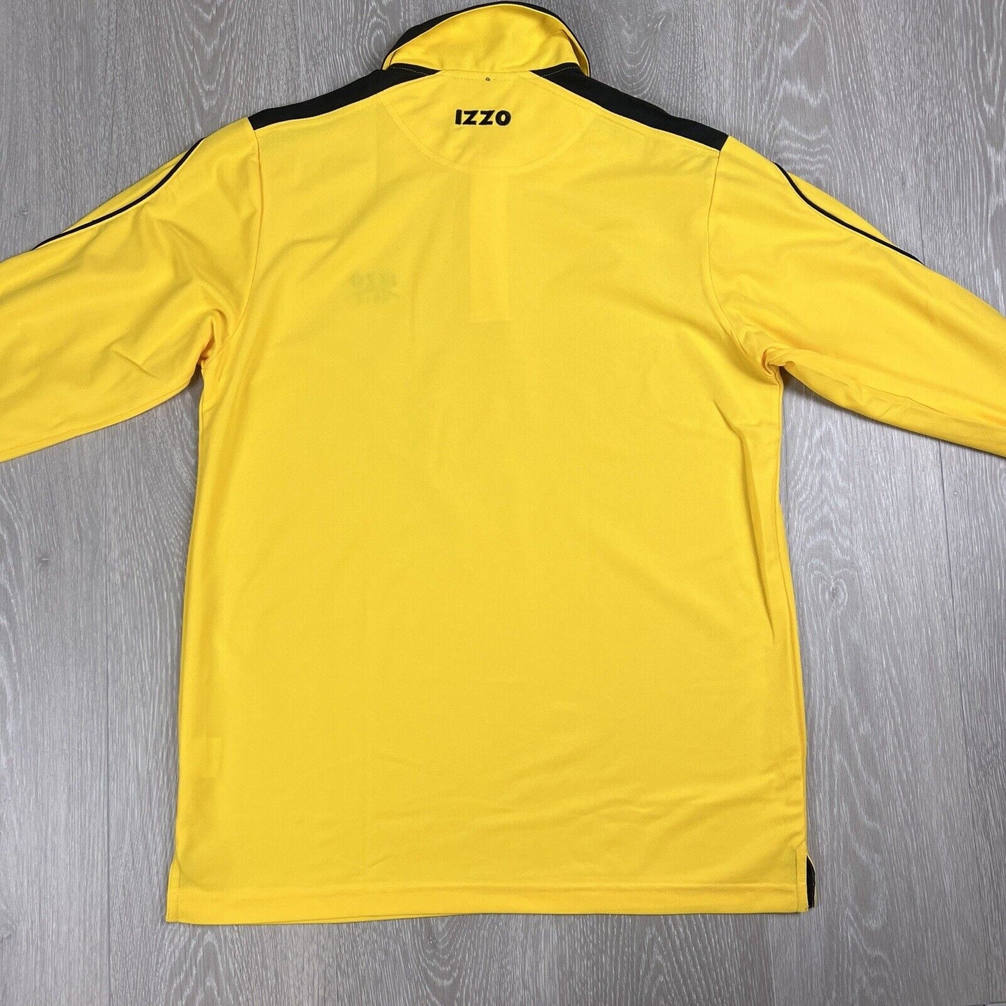 Izzo Golf Mens Yellow Long Sleeve Polo Shirt Size L