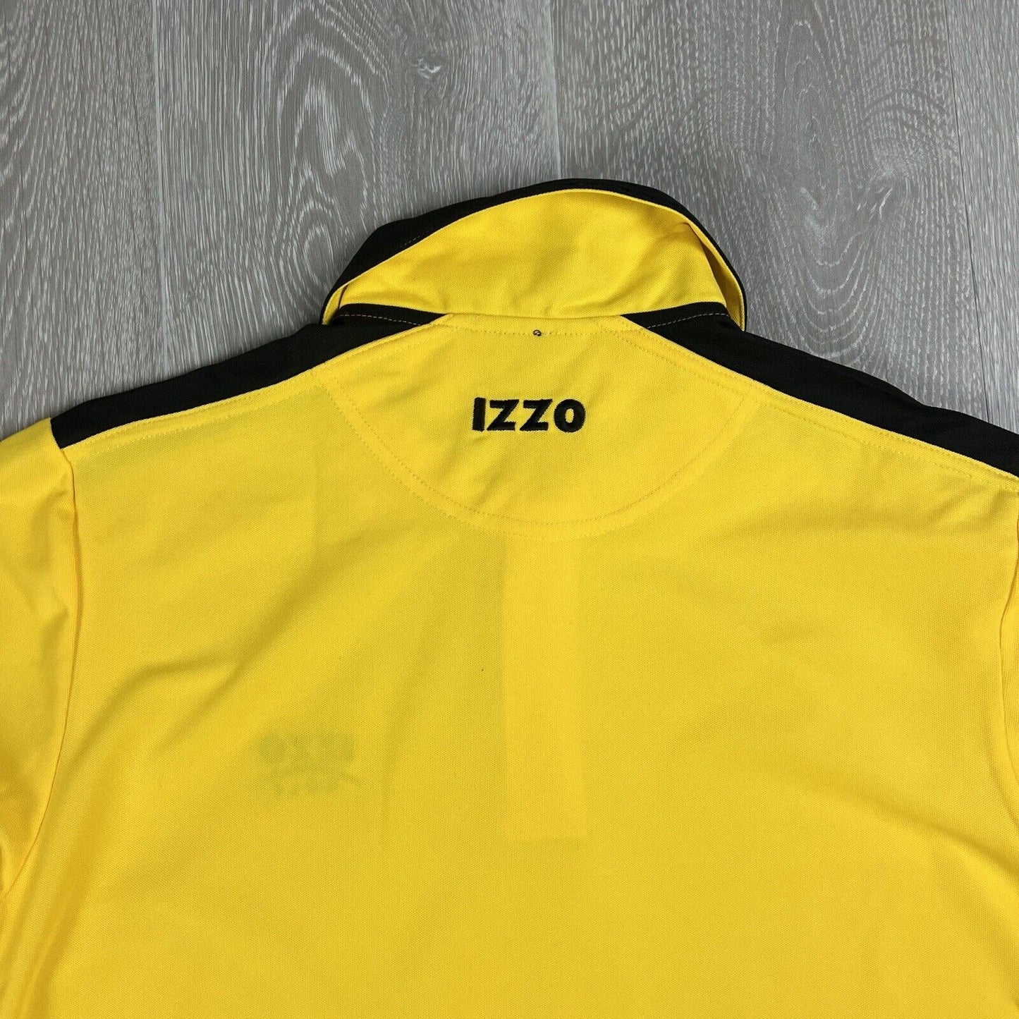 Izzo Golf Mens Yellow Long Sleeve Polo Shirt Size L