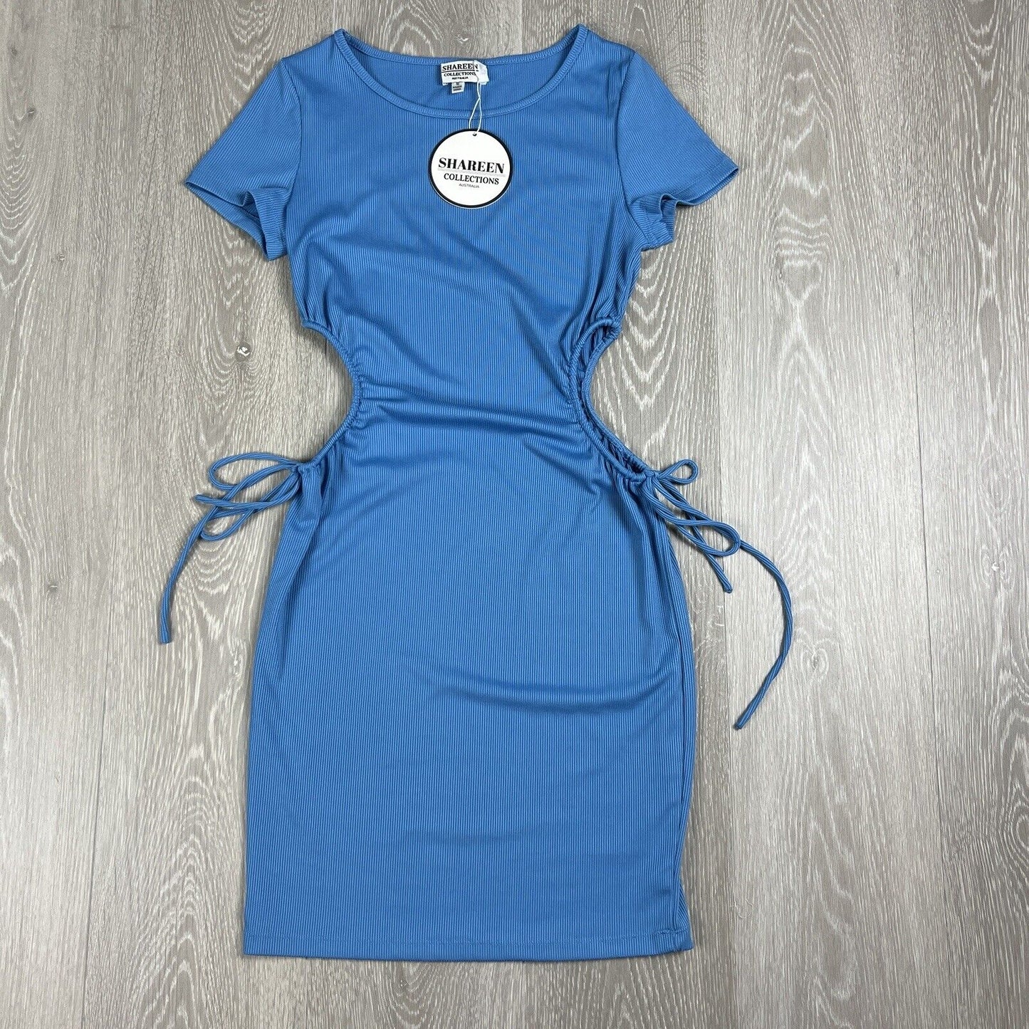 Shareen Collections Australia Womens Body Con Blue Side Opening Dress Size 10