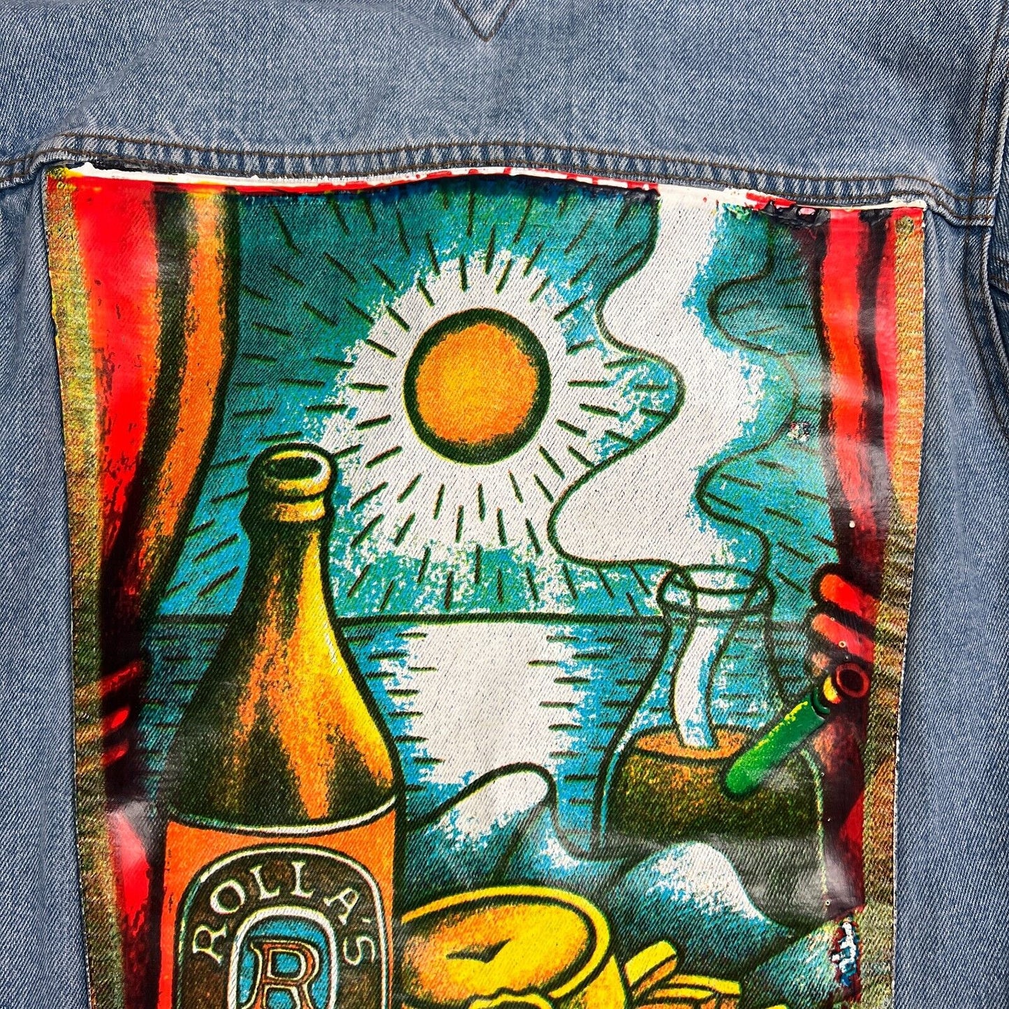 Rollas x Reg Mombassa Mens Denim Jacket Rollas Bitter Size Medium