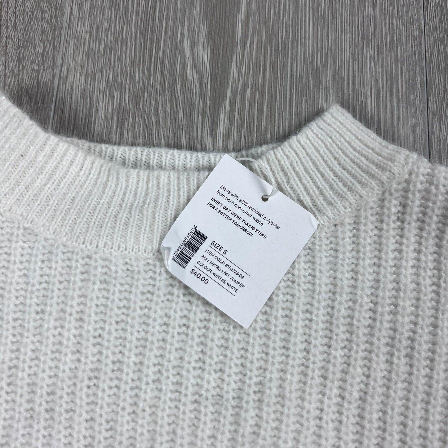 Supre Womens Heavy Cropped Knitted White Sweater Size Small (New)