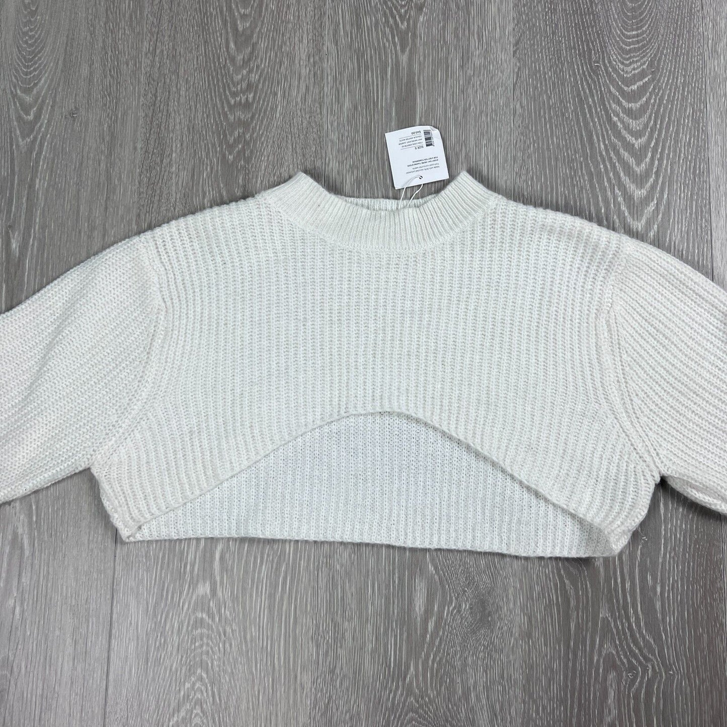 Supre Womens Heavy Cropped Knitted White Sweater Size Small (New)