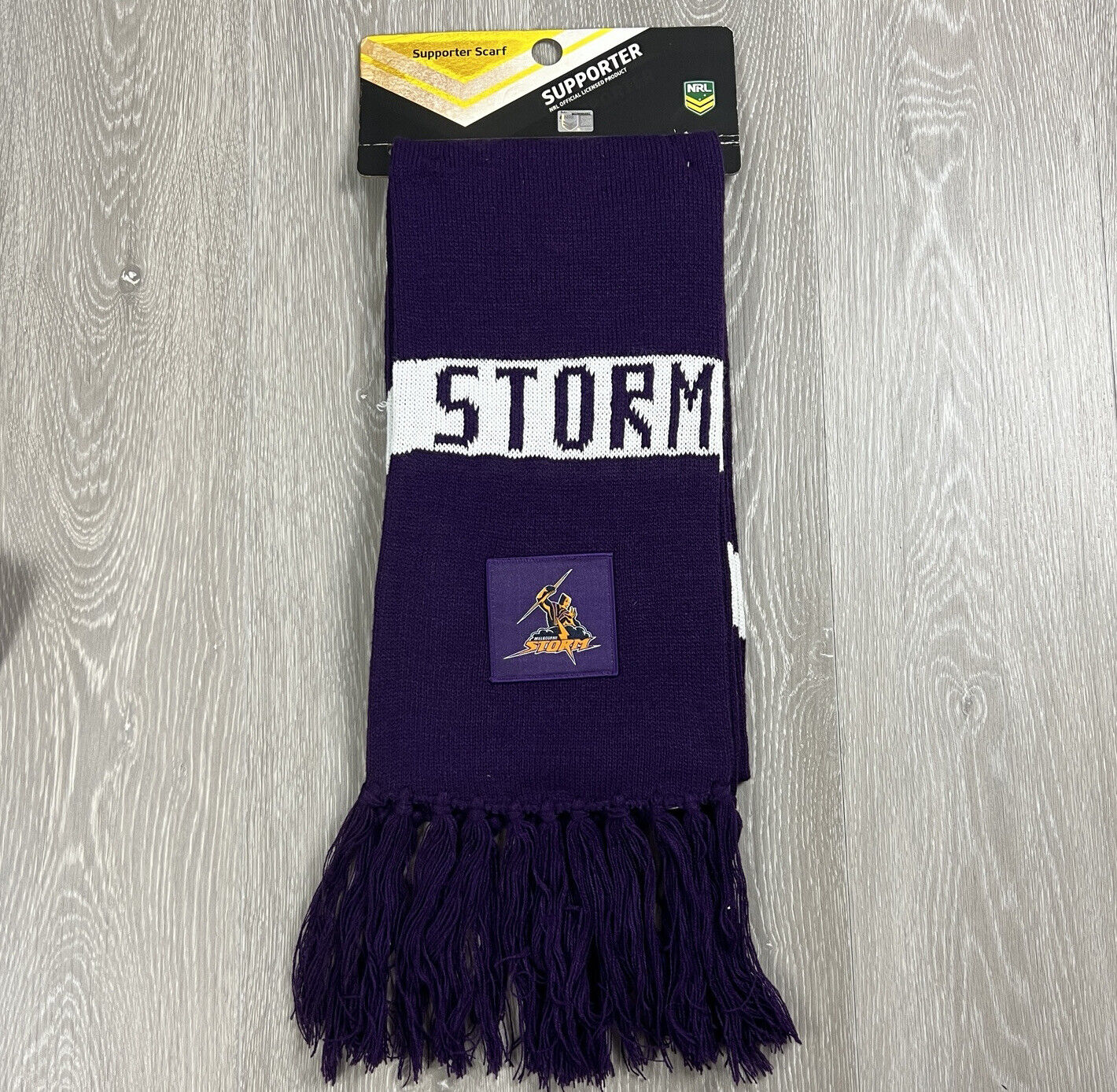 NRL Melbourne Storm Supporter Rugby League Scarf (New)