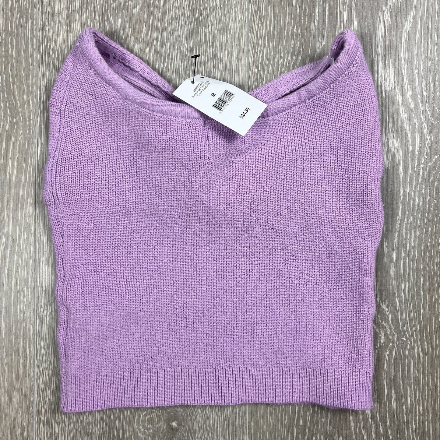 Cotton On Womens Knitted Purple Twist Bandeau Top Size M (New)