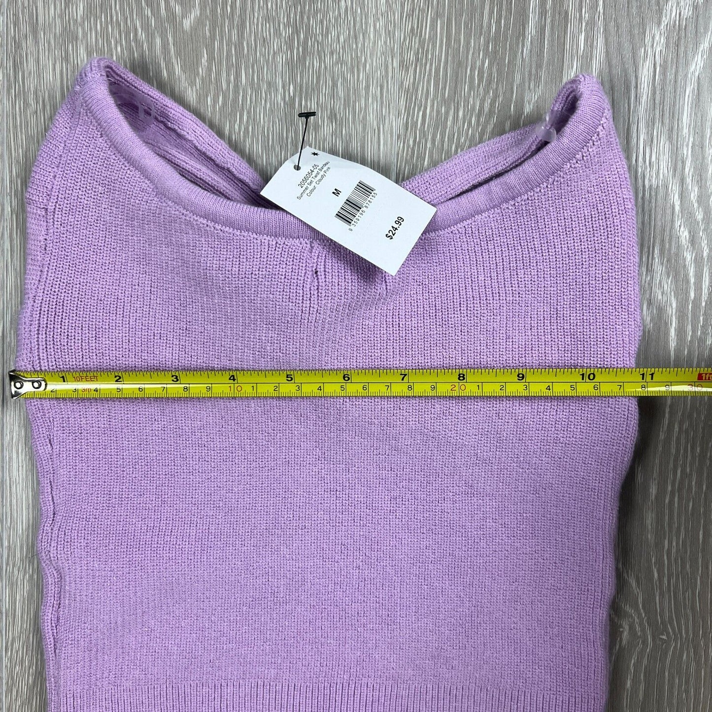 Cotton On Womens Knitted Purple Twist Bandeau Top Size M (New)