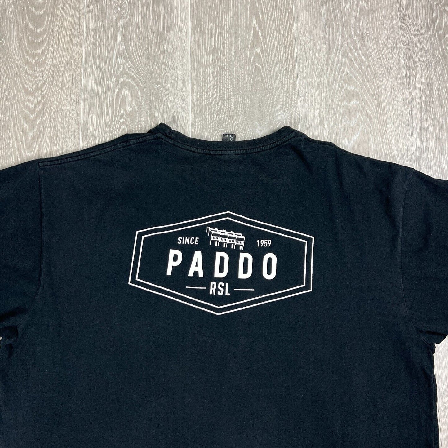 Paddo RSL Paddington Sydney Mens Black T-Shirt 3XL