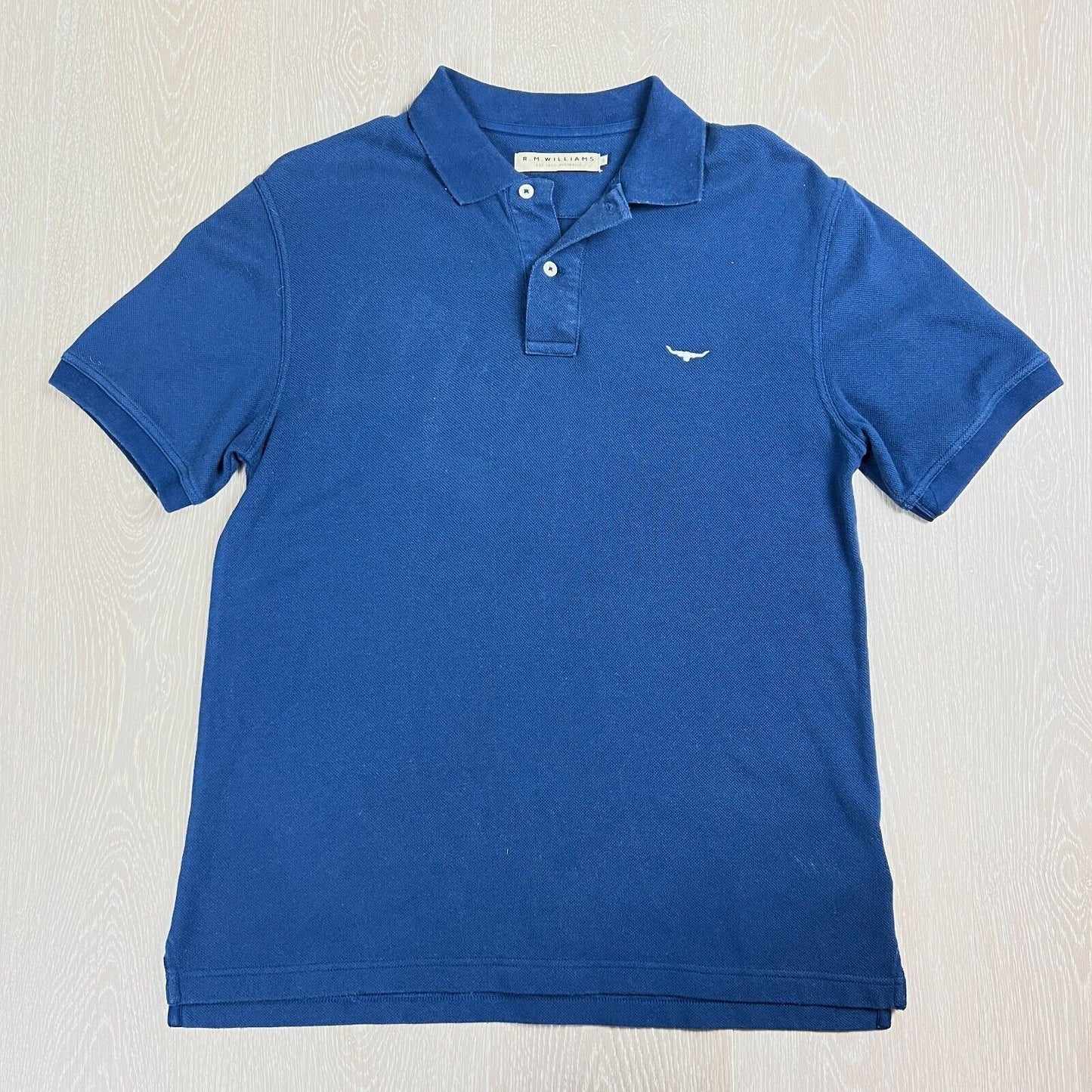 R.M. Williams Mens Blue Polo Shirt Size Small