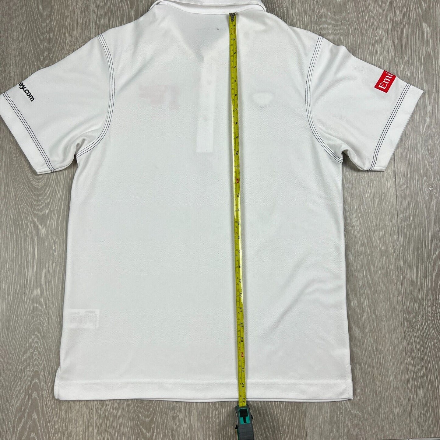 Crest Link Emirates Australian Open Mens White Golf Polo Shirt Size S