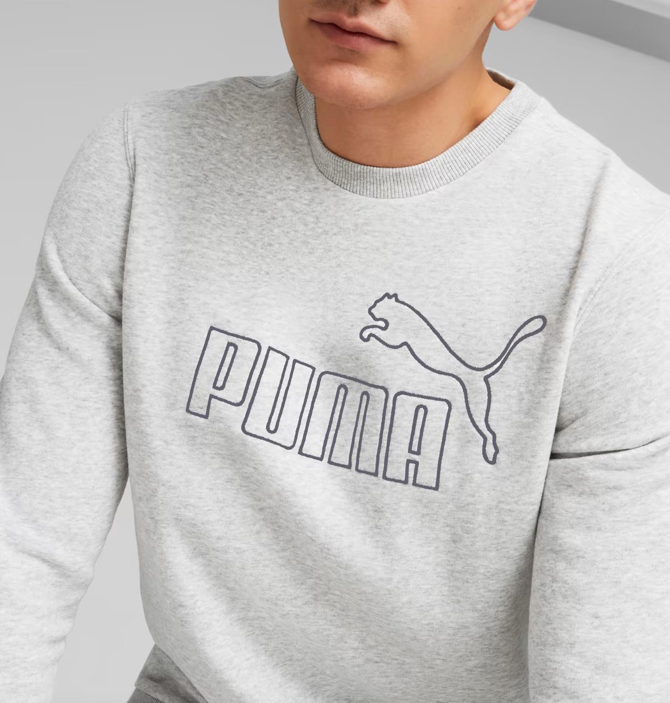 PUMA Mens Pullover Grey Crew Neck Sweater Jumper Size 2XL (New)