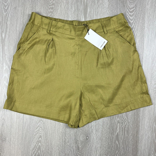 Preview Womens Linen Blend Olive Green Shorts Size 18 (New)