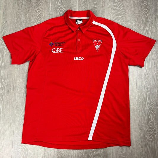 ISC Sydney Swans AFL Mens Red Polo Shirt Size 3XL