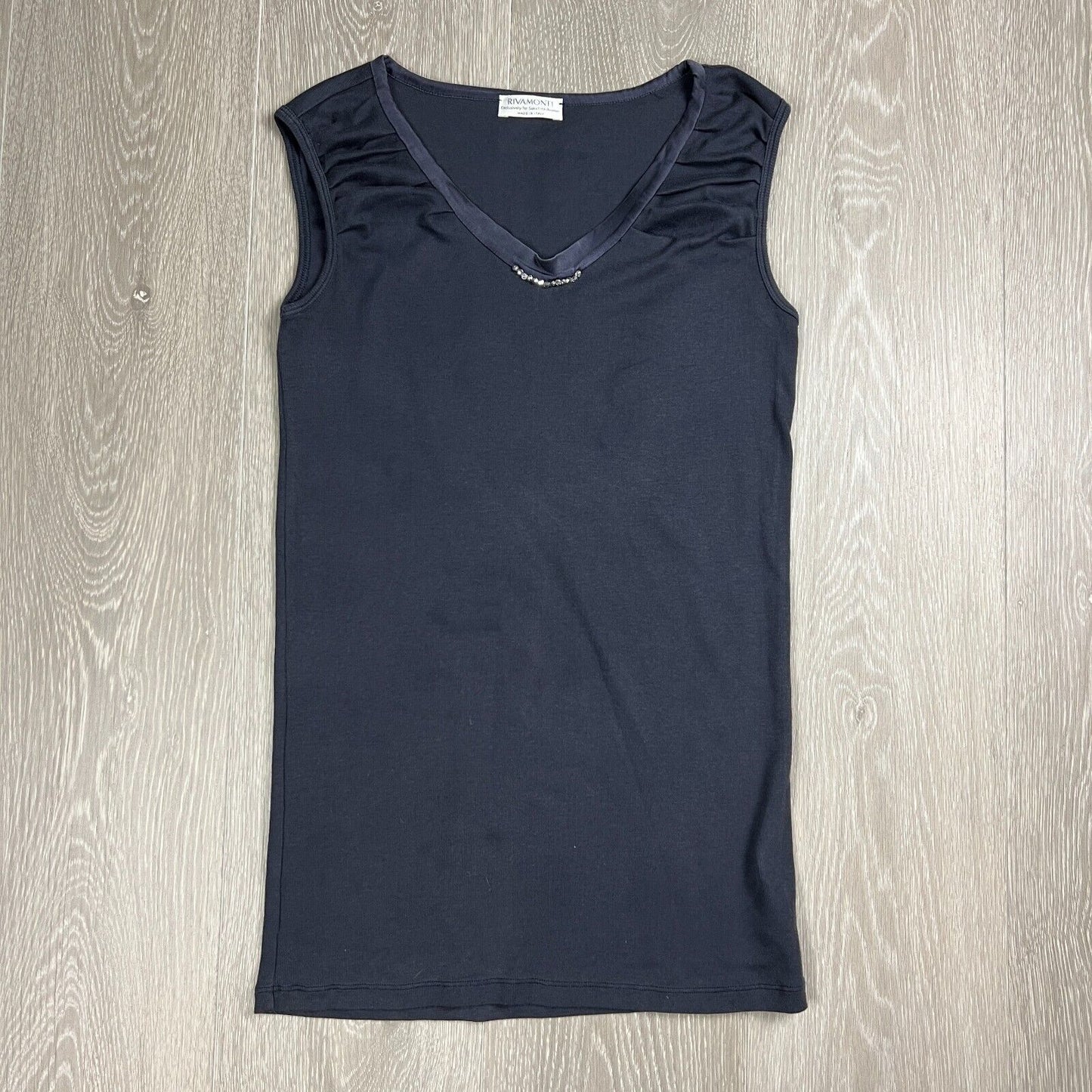 Rivamonti For Saks Fifth Avenue Womens Navy Blue Tank Top Size L Approx