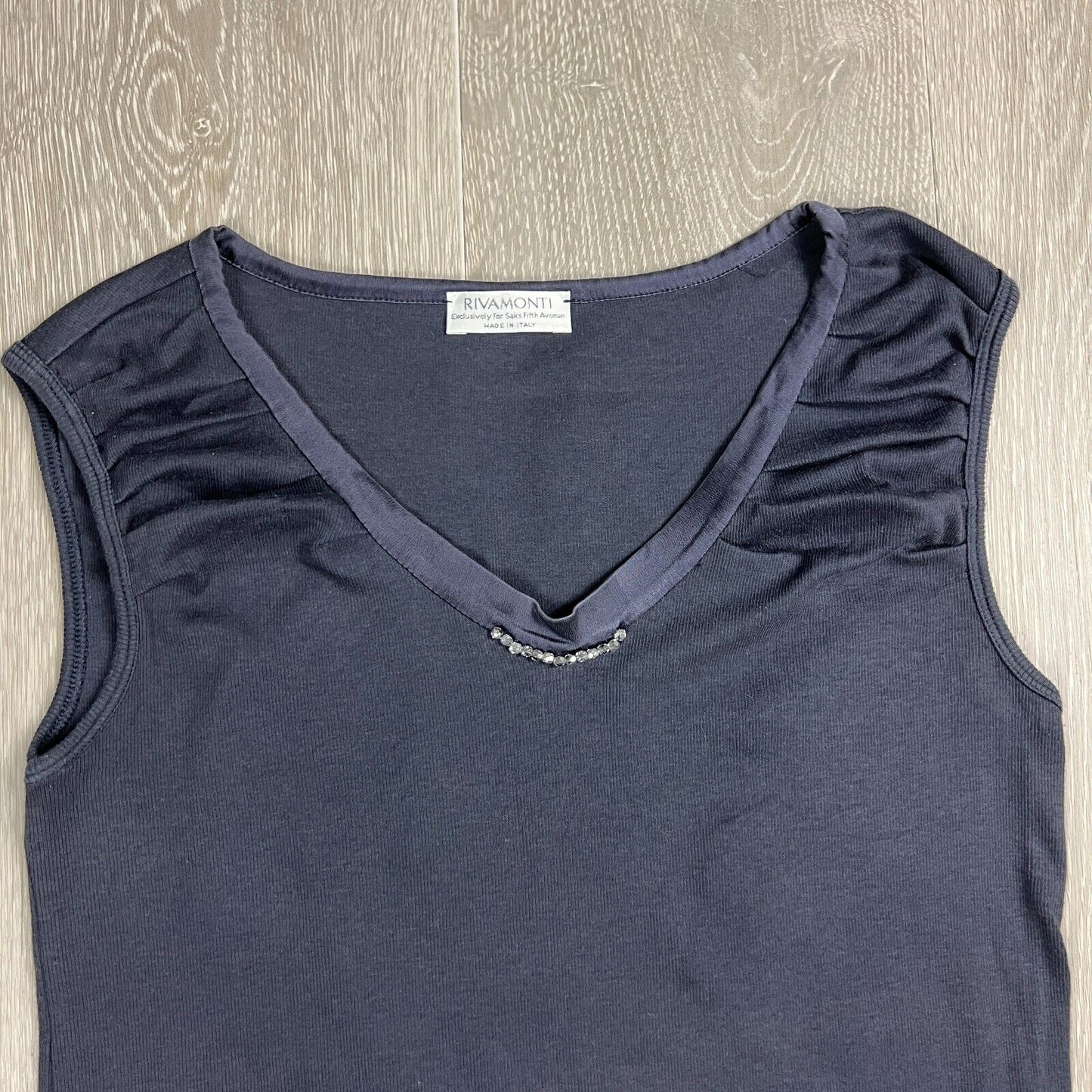 Rivamonti For Saks Fifth Avenue Womens Navy Blue Tank Top Size L Approx