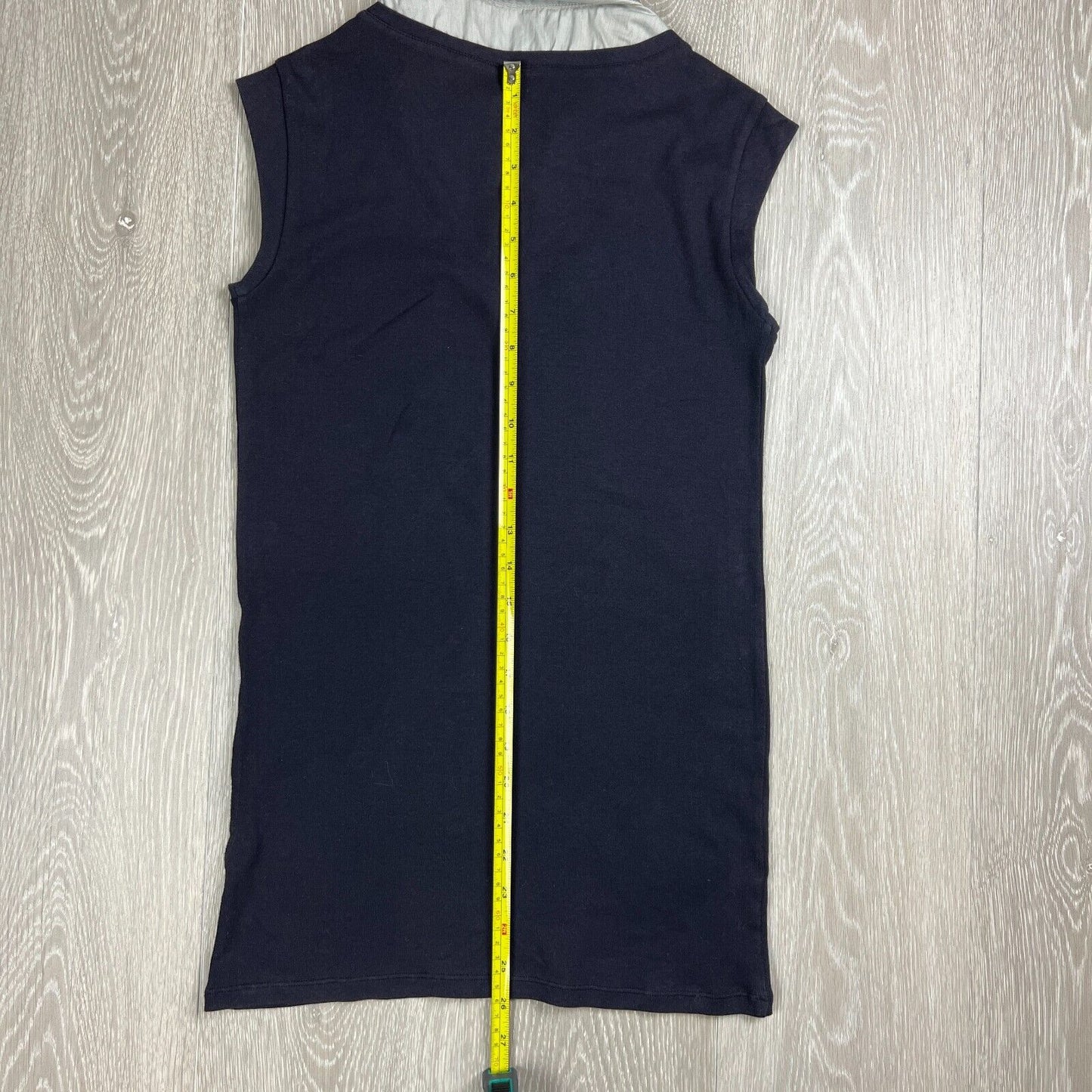 Rivamonti For Saks Fifth Avenue Womens Navy Blue Collared Tank Top Size L Approx