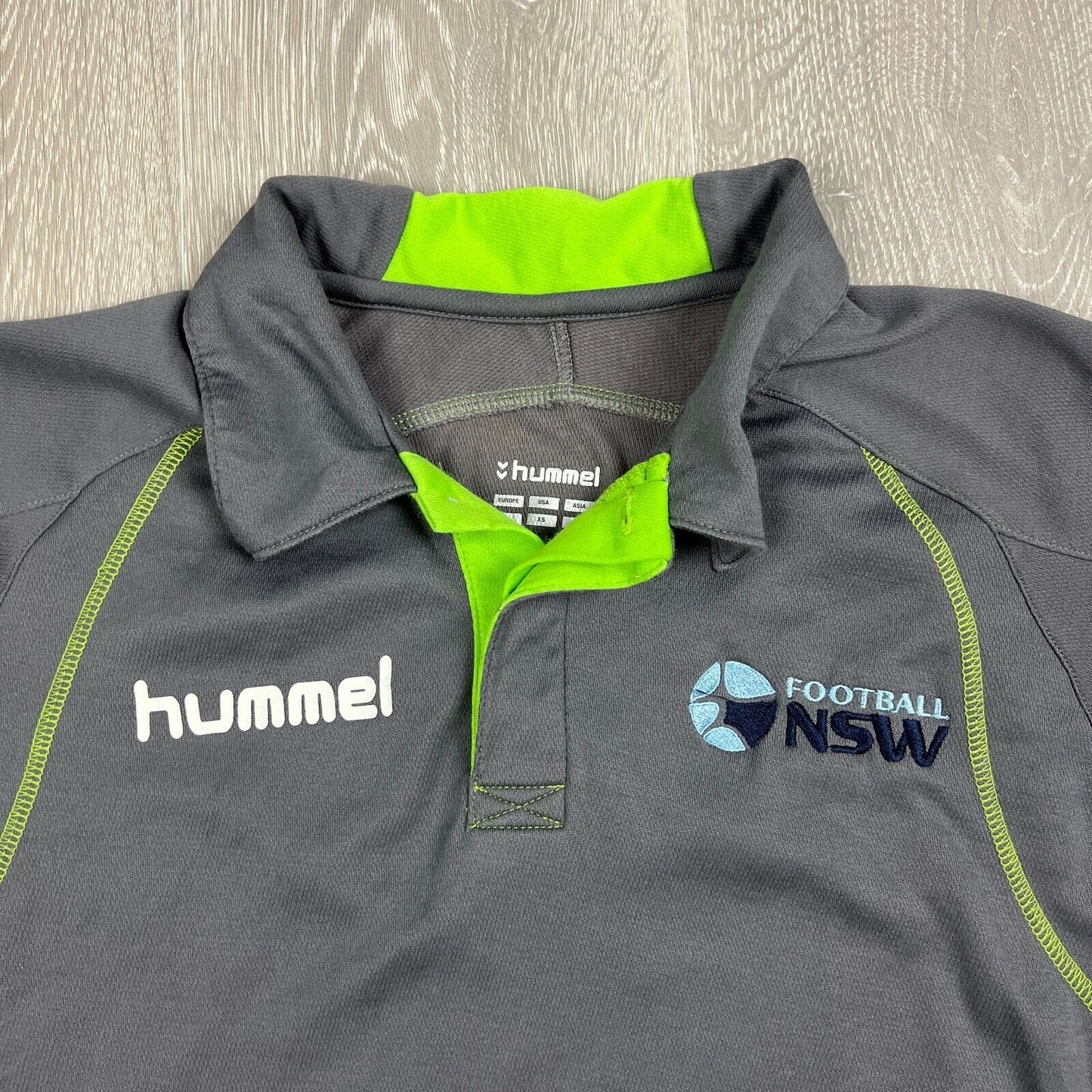 Hummel Football NSW Mens Grey Polo Shirt Size Small