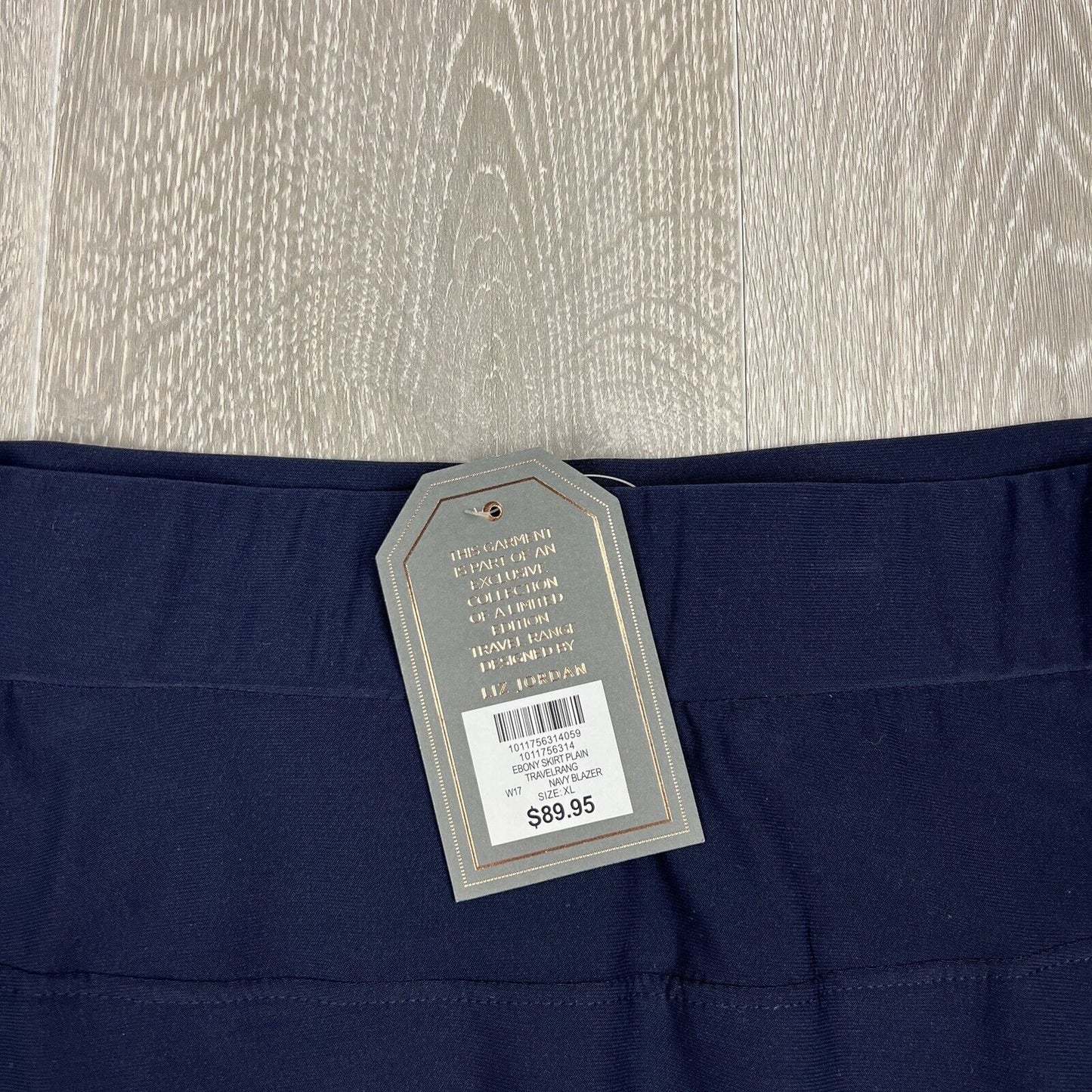 Escape by Liz Jordan Womens Navy Blue Escape Skirt Size XL (New)