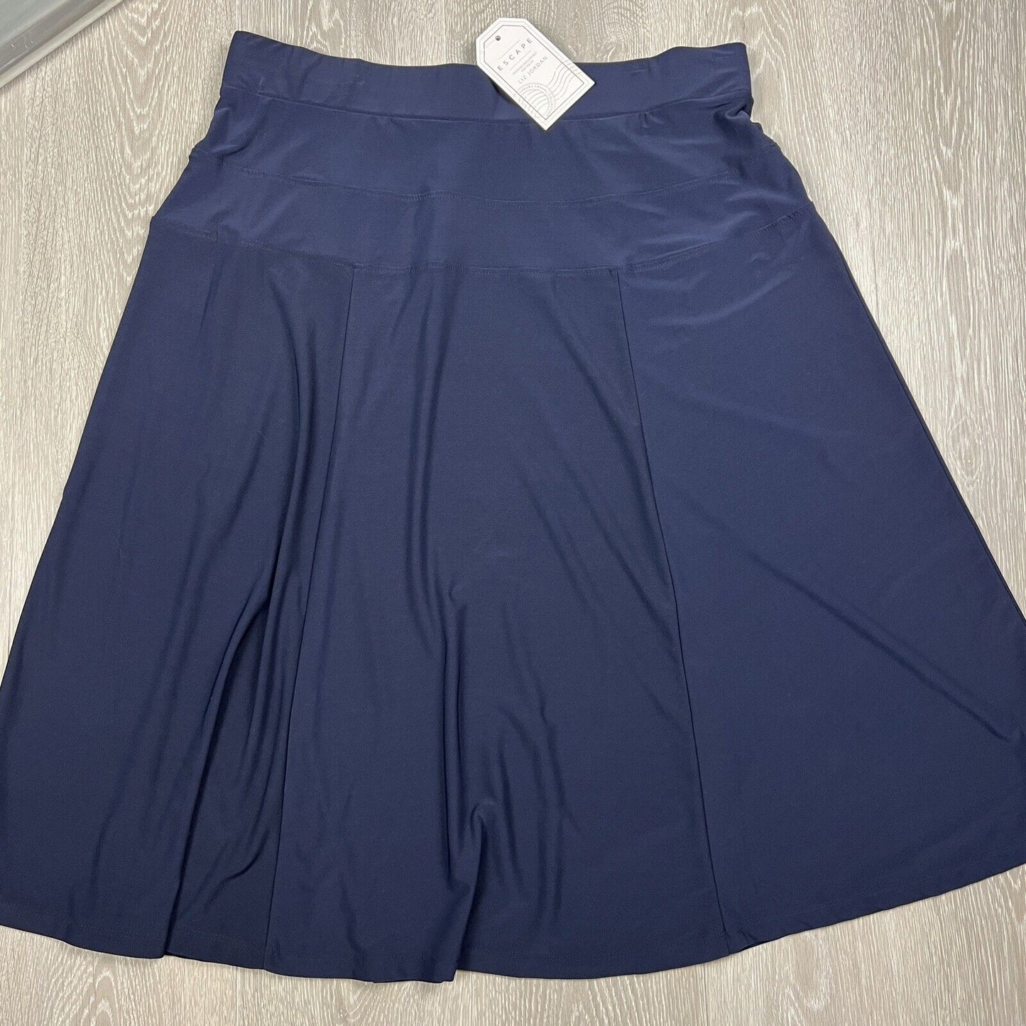 Escape by Liz Jordan Womens Navy Blue Escape Skirt Size XL (New)