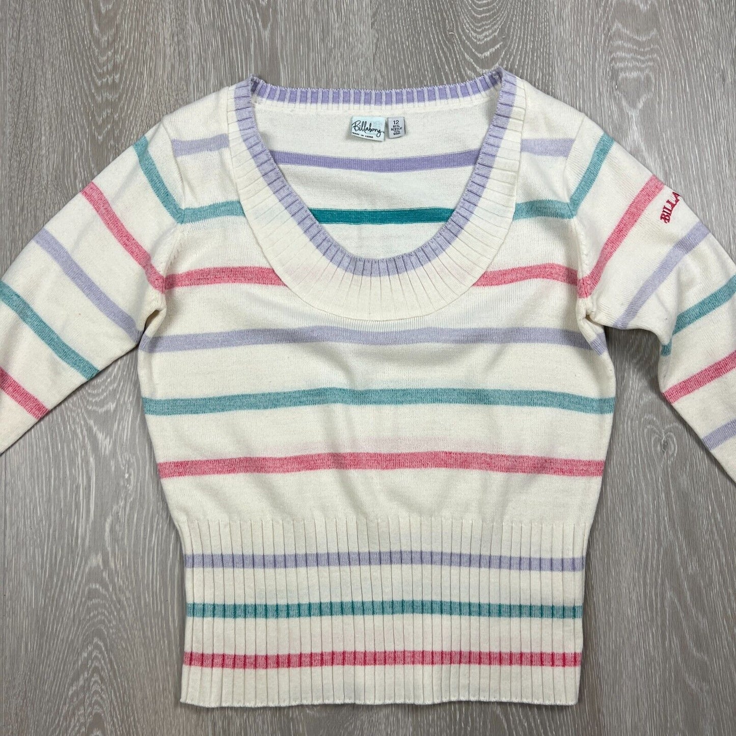 Billabong Womens Vintage Knitted Pullover Sweater Size 12