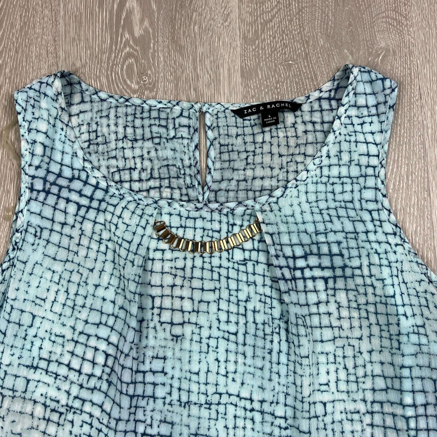 Zac & Rachel Womens Blue Tank Top Size Large (new)