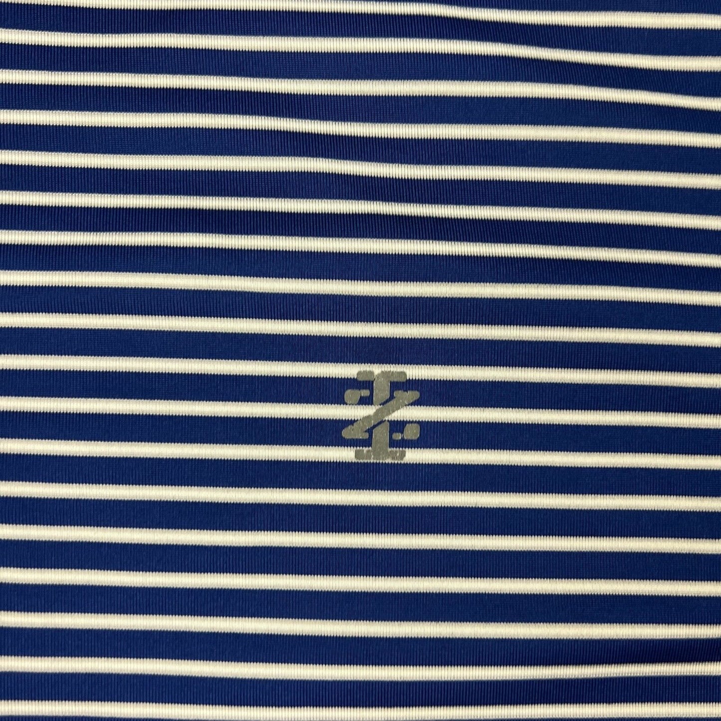 IZOD Mens Blue Striped Golf Polo Shirt Size Medium