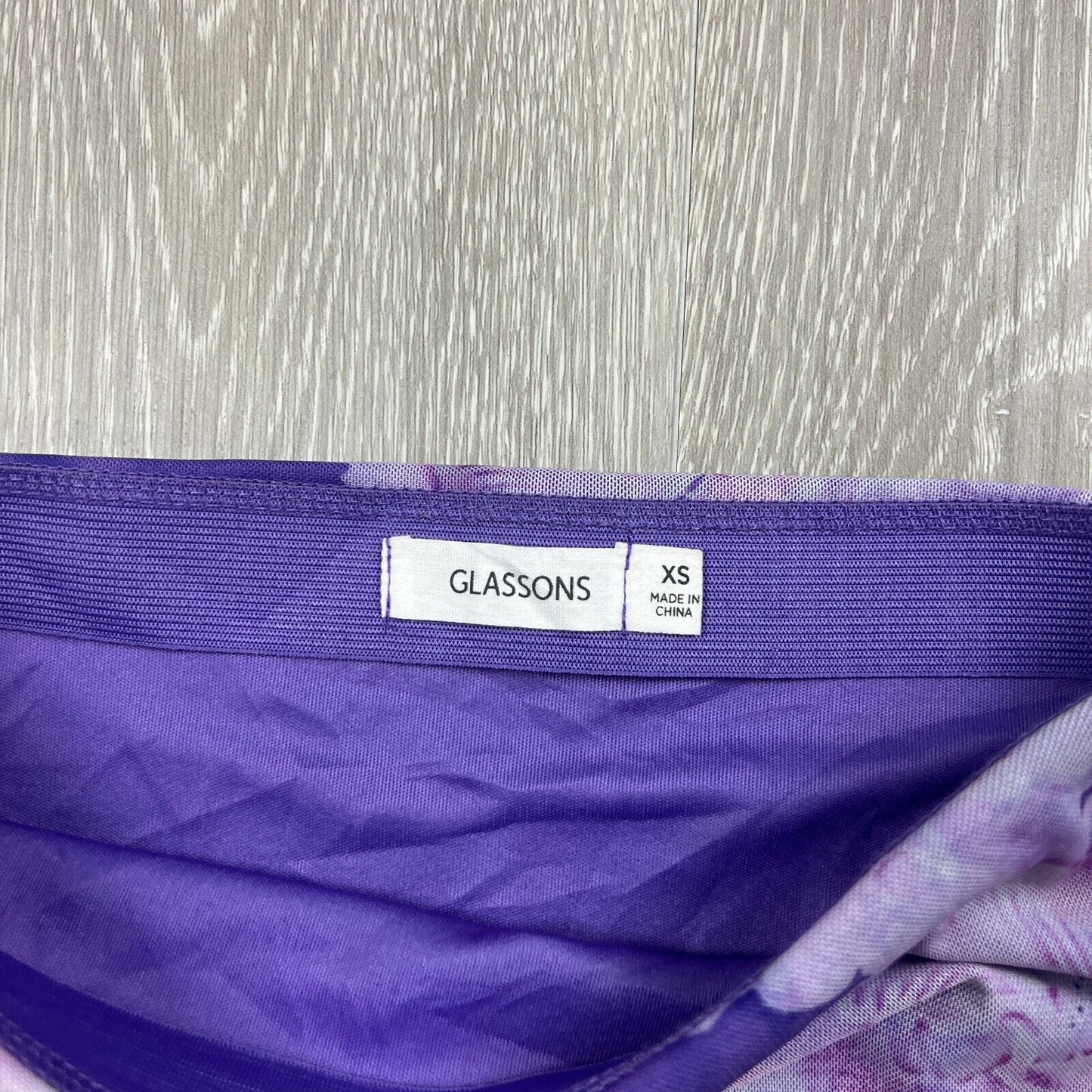 Glassons Womens Purple Mesh Mini Skirt & Crop Top Set Size XS