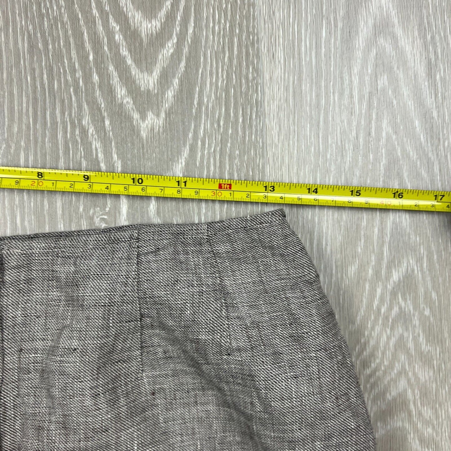 Perri Cutten Womens Grey Linen Pencil Skirt Size 10