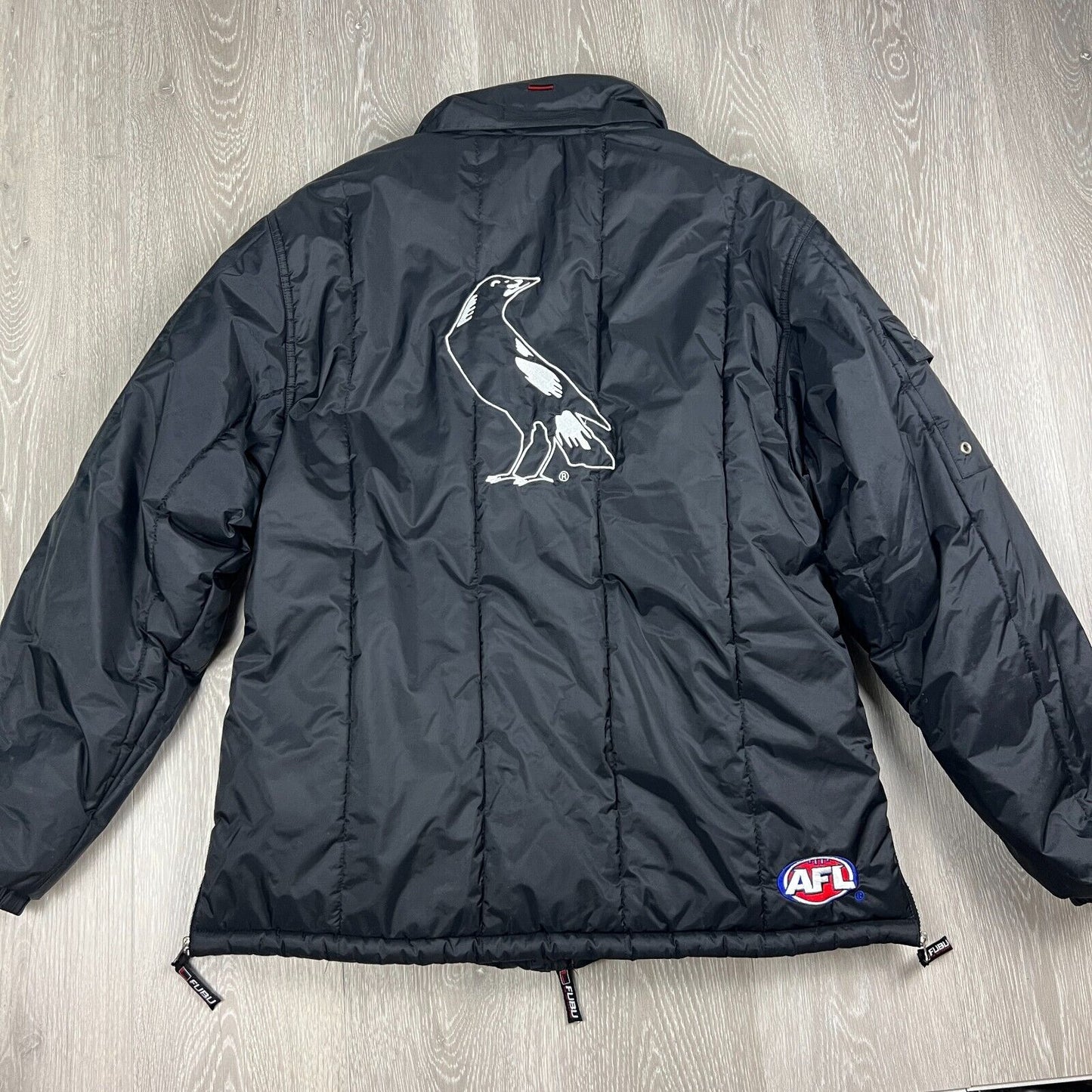 FUBU Athletic x AFL Collingwood Magpies Mens Black Jacket Size M