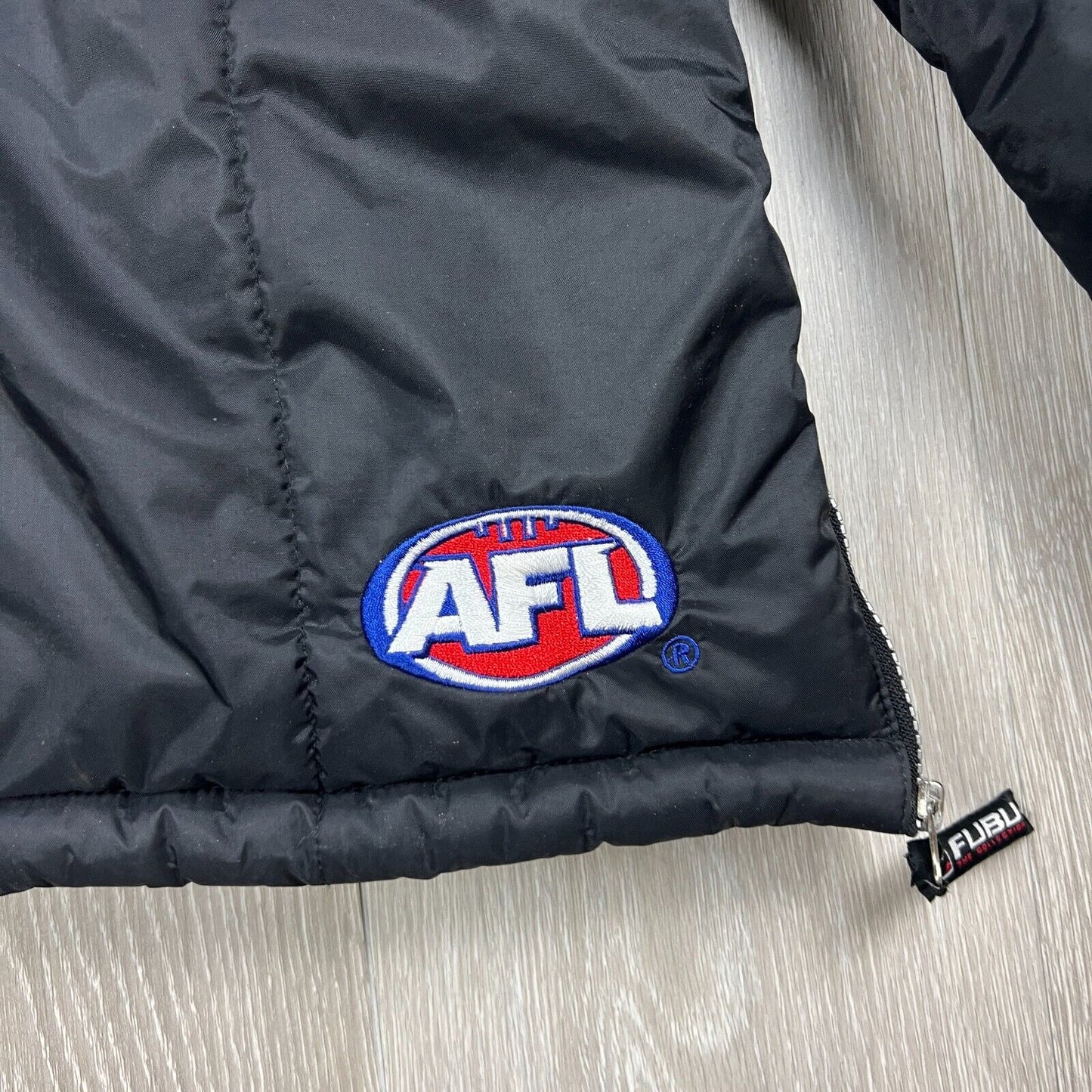 FUBU Athletic x AFL Collingwood Magpies Mens Black Jacket Size M