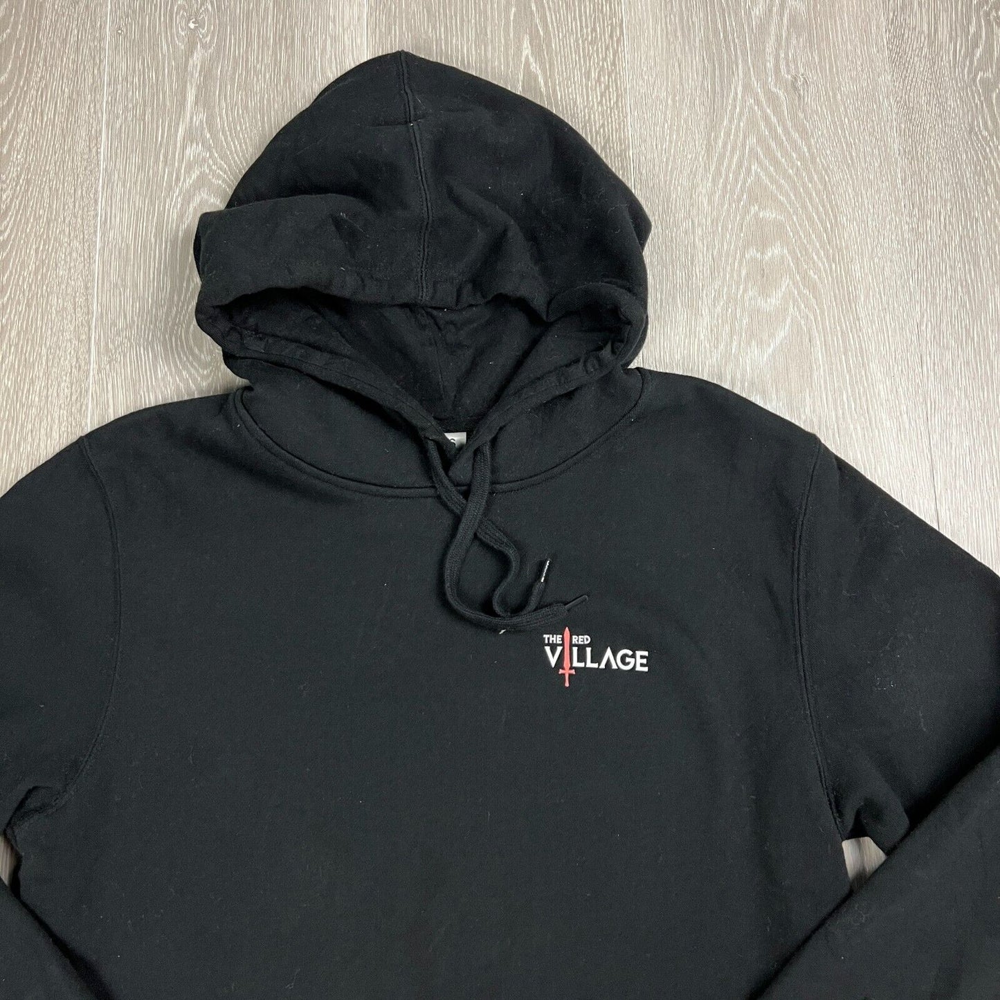 The Red Village Video Game Mens Black Pullover Hoodie Size Small