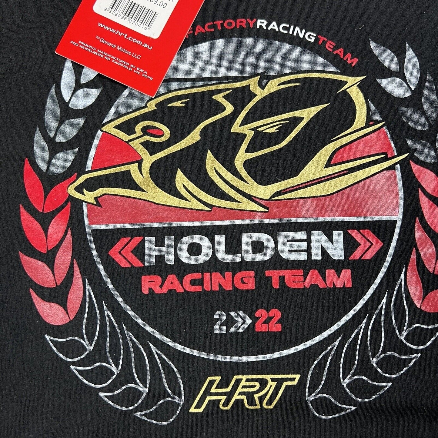 Holden Racing Team Mens Black T-Shirt Size Small (New)