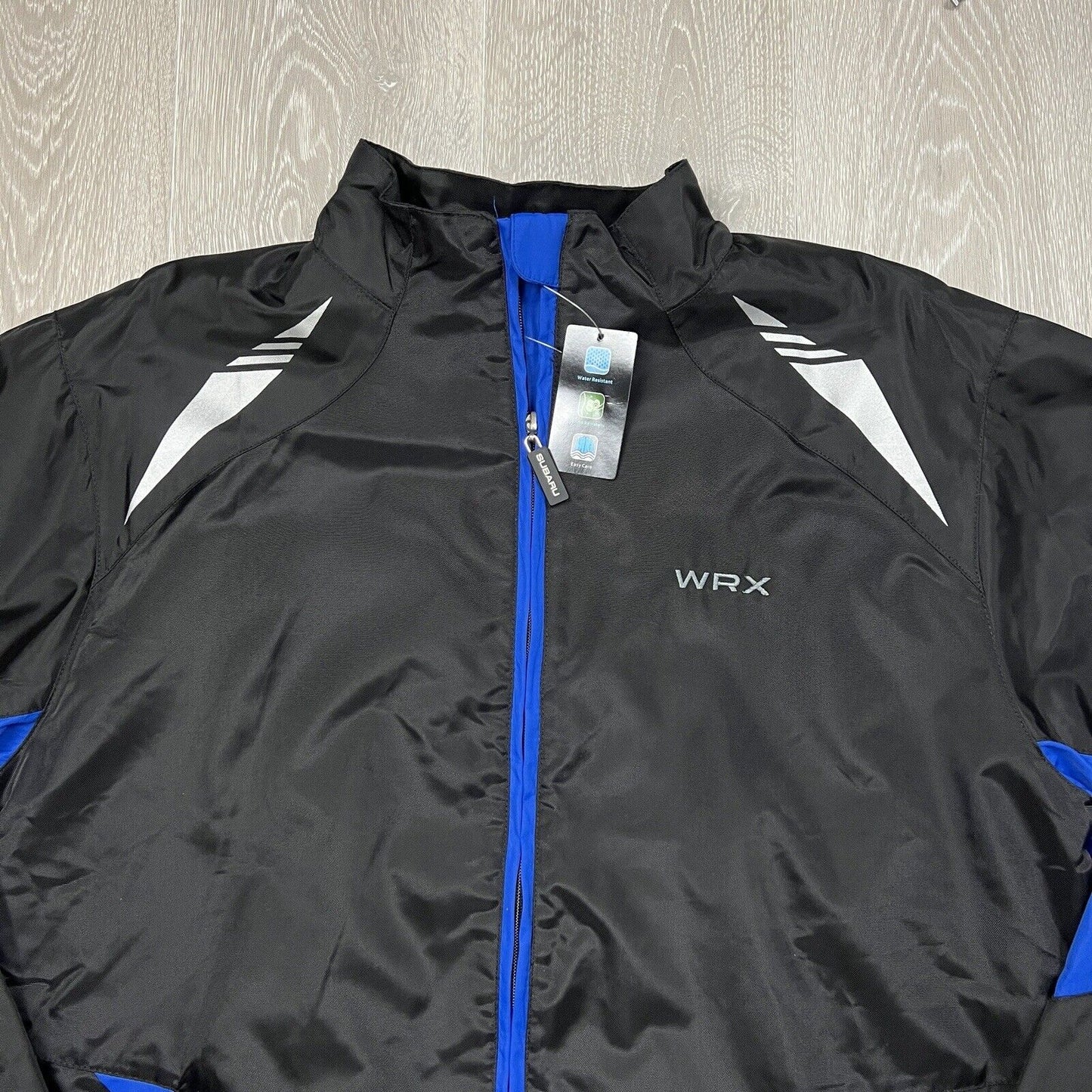 Subaru WRX Mens Black Full Zip Water Resistant Track Jacket Size 2XL (New)