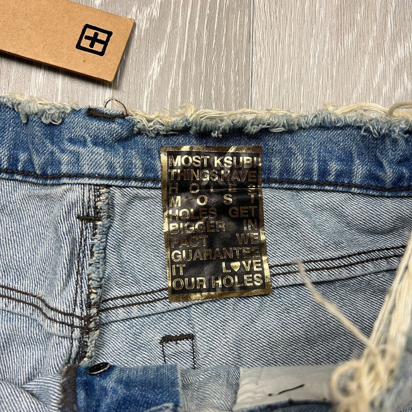 Ksubi Womens Albuquerque Cut Off Distressed Denim Shorts Size 28 (New)