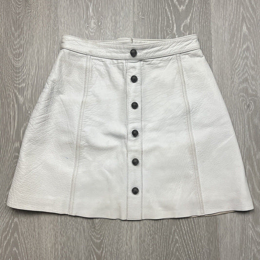 AJE Womens White Leather Skirt Size 6