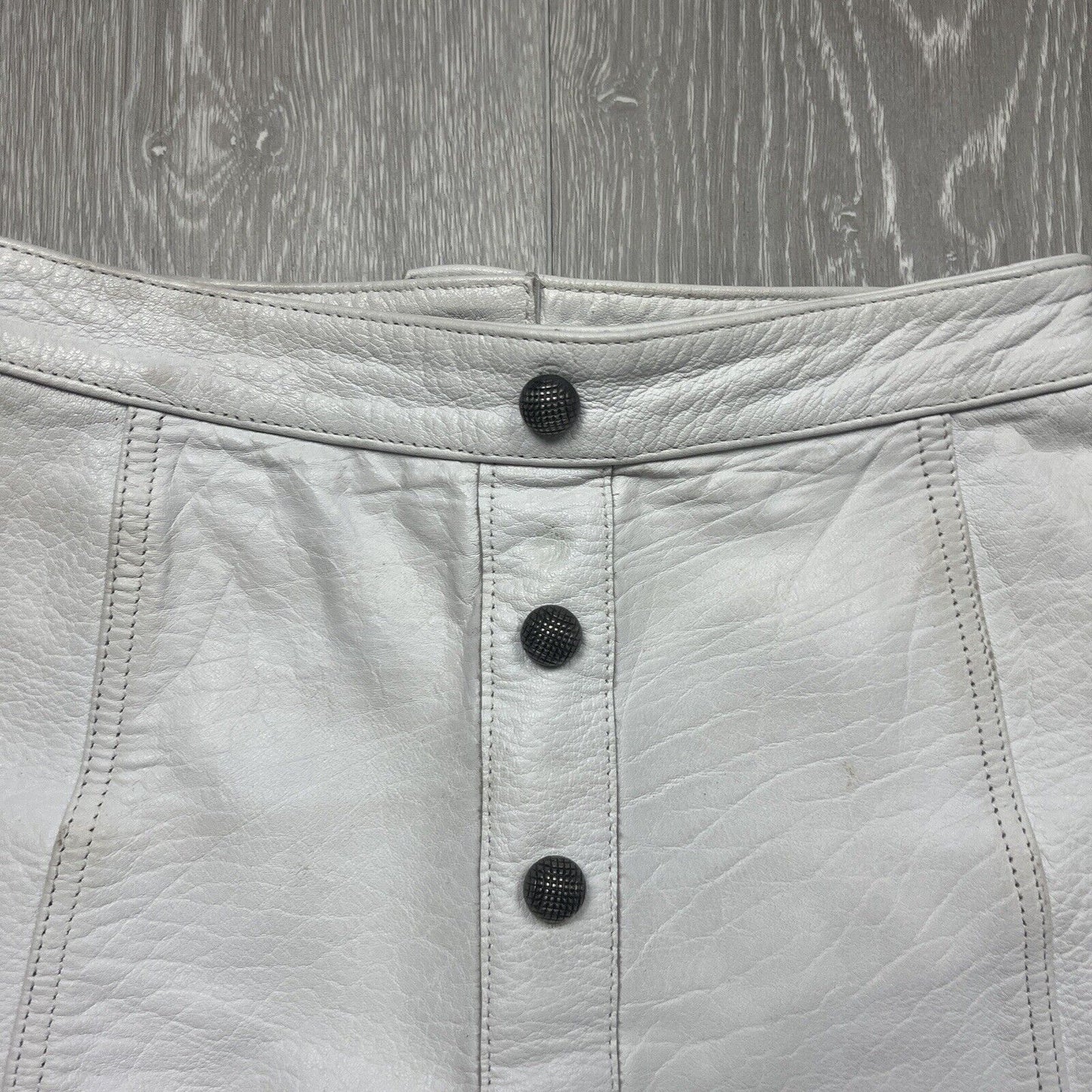 AJE Womens White Leather Skirt Size 6