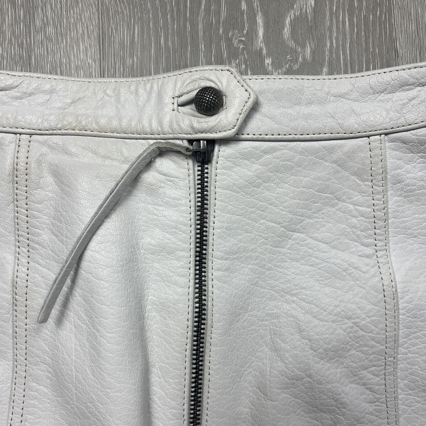 AJE Womens White Leather Skirt Size 6