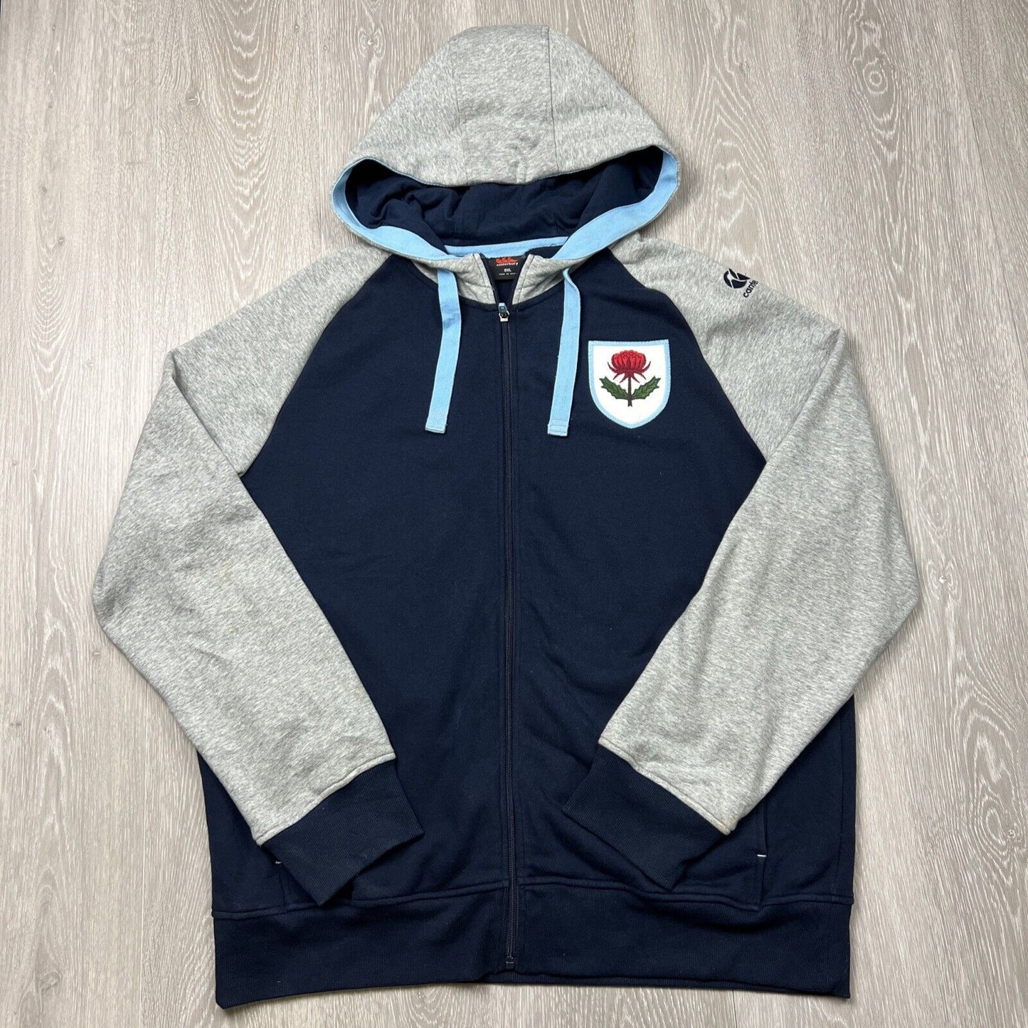 Canterbury NSW Waratahs Rugby Union Mens Full Zip Hoodie Size 3XL