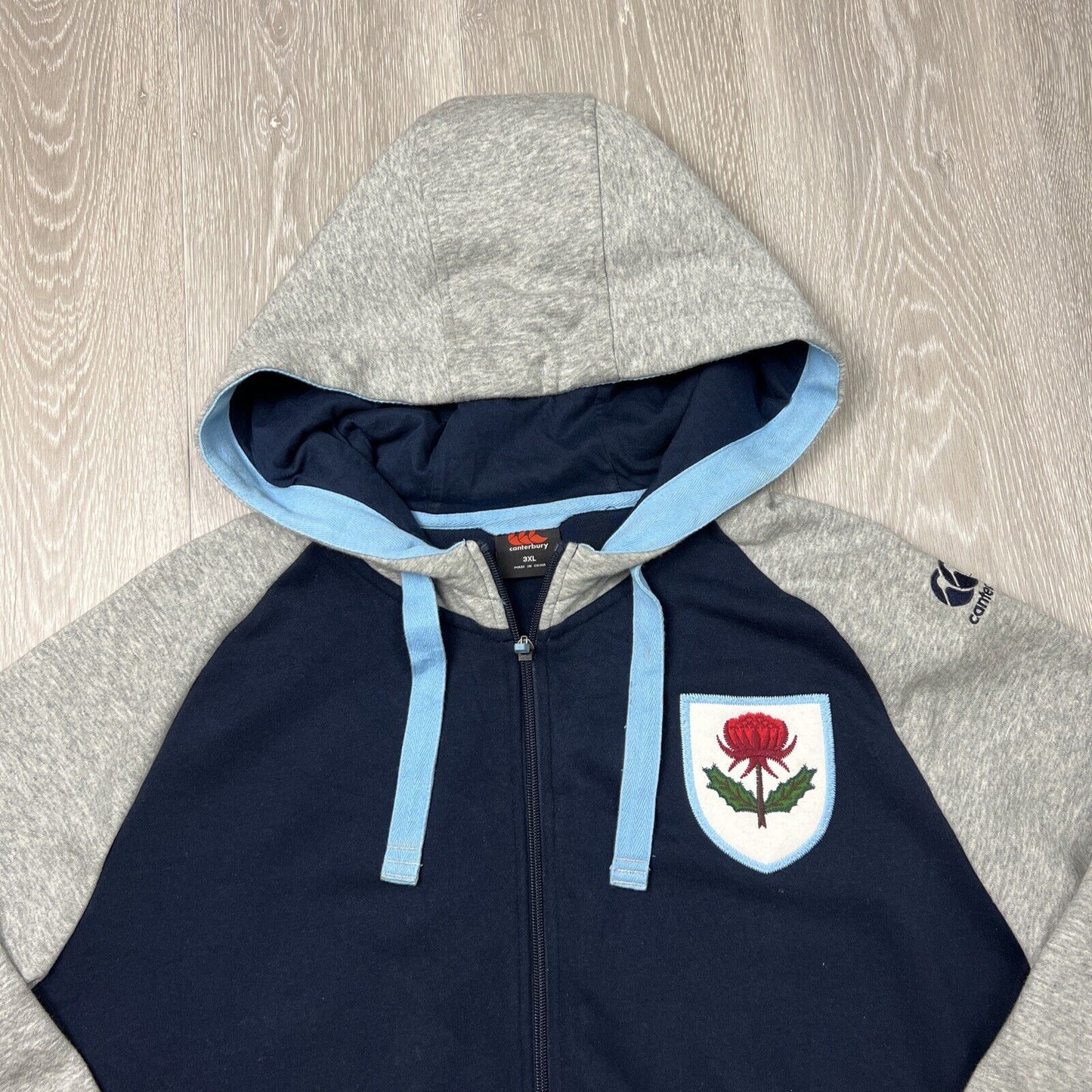 Canterbury NSW Waratahs Rugby Union Mens Full Zip Hoodie Size 3XL