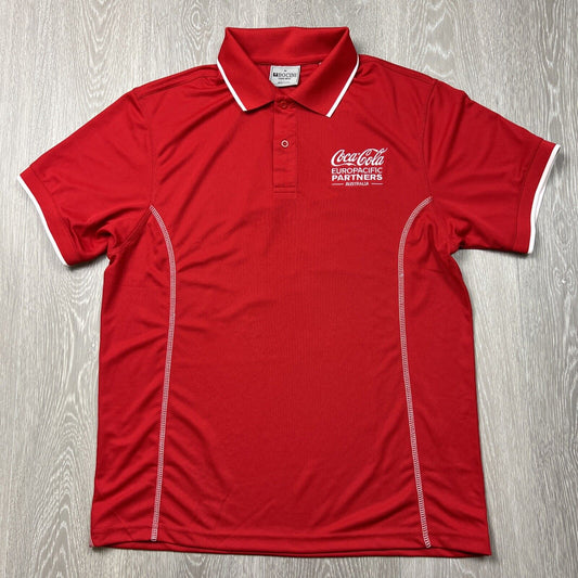 Bocini Coca-Cola Euro pacific Partners Australia Mens Polo Shirt Size Medium